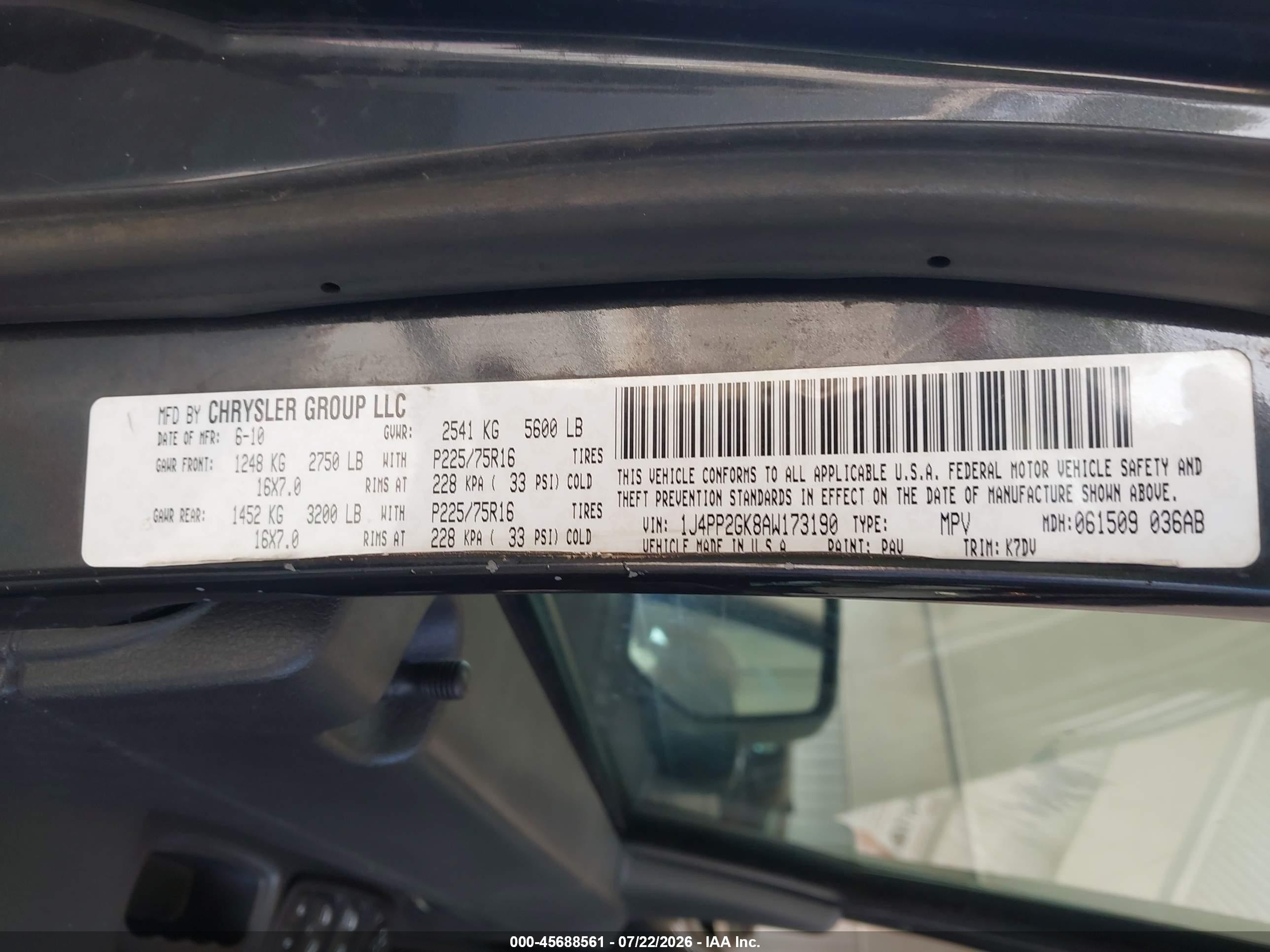 2010 Jeep Liberty Sport Gray vin: 1J4PP2GK8AW173190