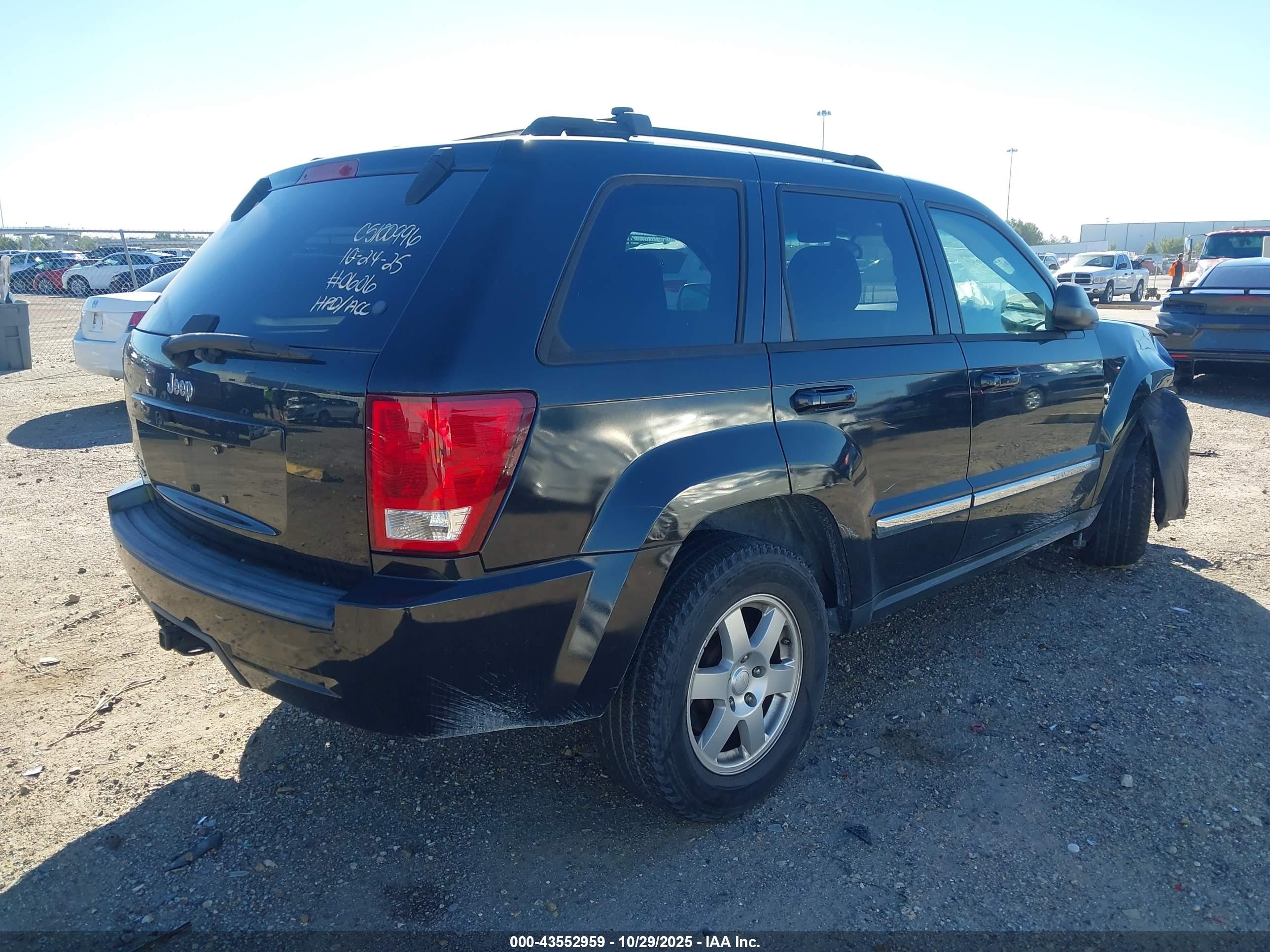 2010 Jeep Grand Cherokee Laredo Black vin: 1J4PR4GK2AC120606