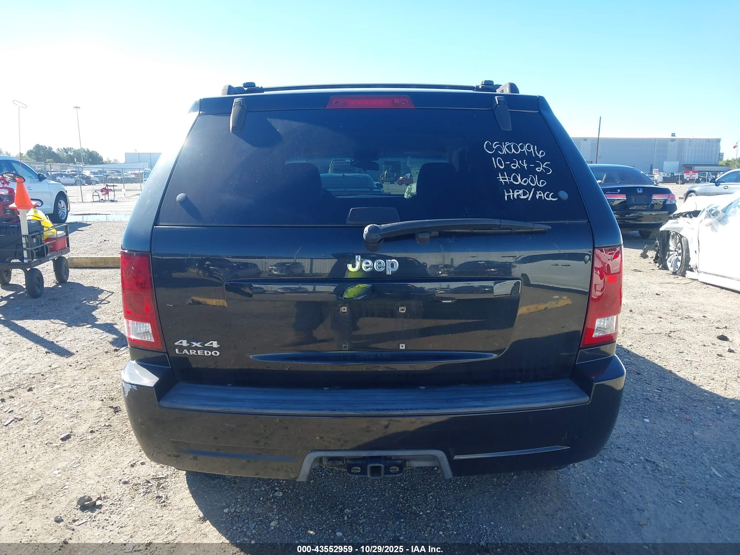 2010 Jeep Grand Cherokee Laredo Black vin: 1J4PR4GK2AC120606