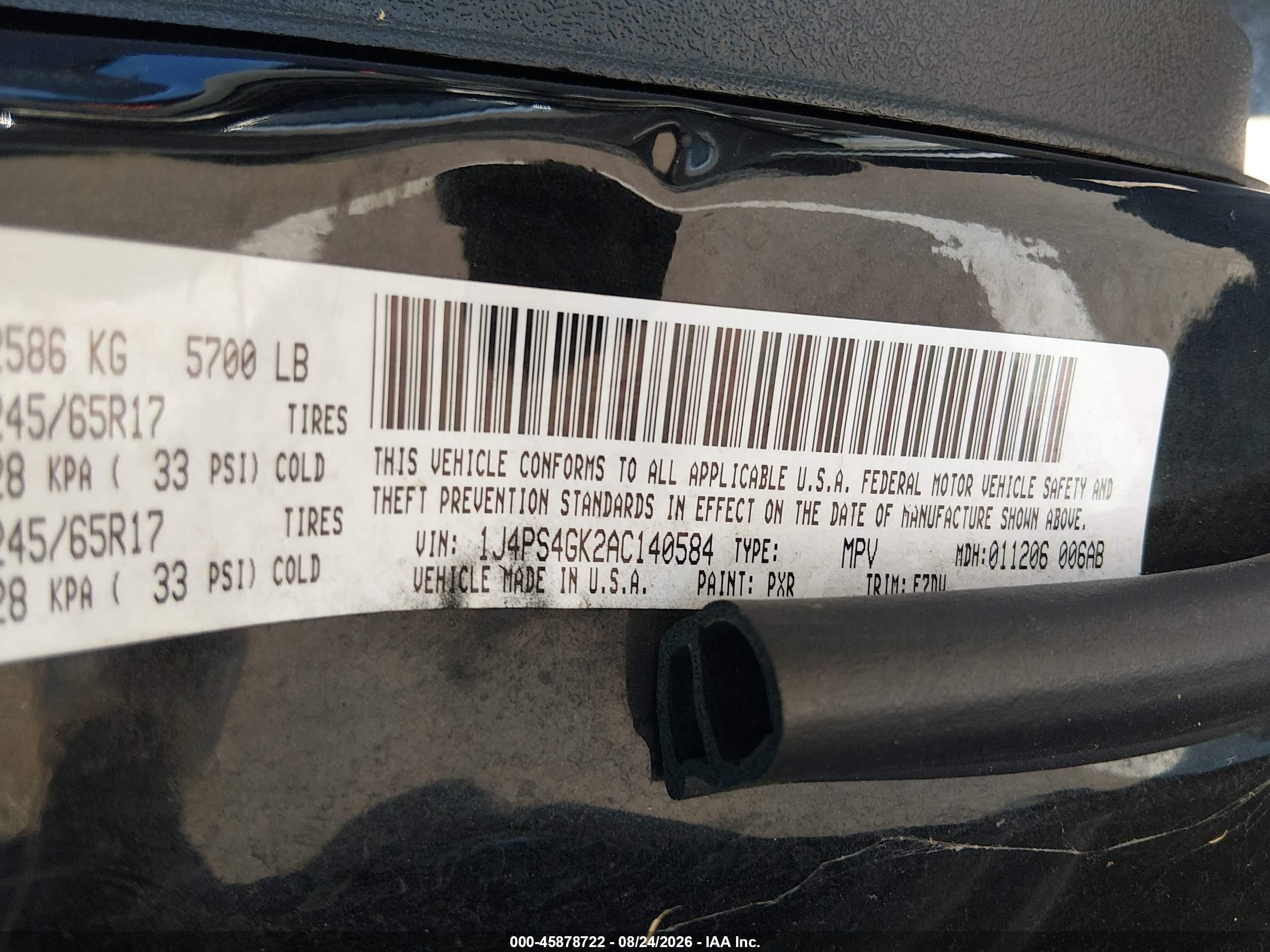 2010 Jeep Grand Cherokee Laredo Black vin: 1J4PS4GK2AC140584