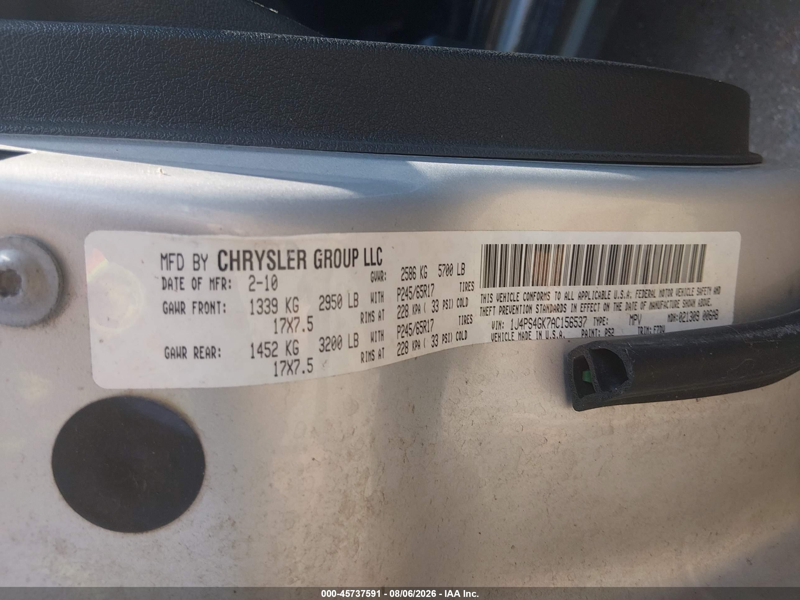 2010 Jeep Grand Cherokee Laredo Серебряный vin: 1J4PS4GK7AC156537
