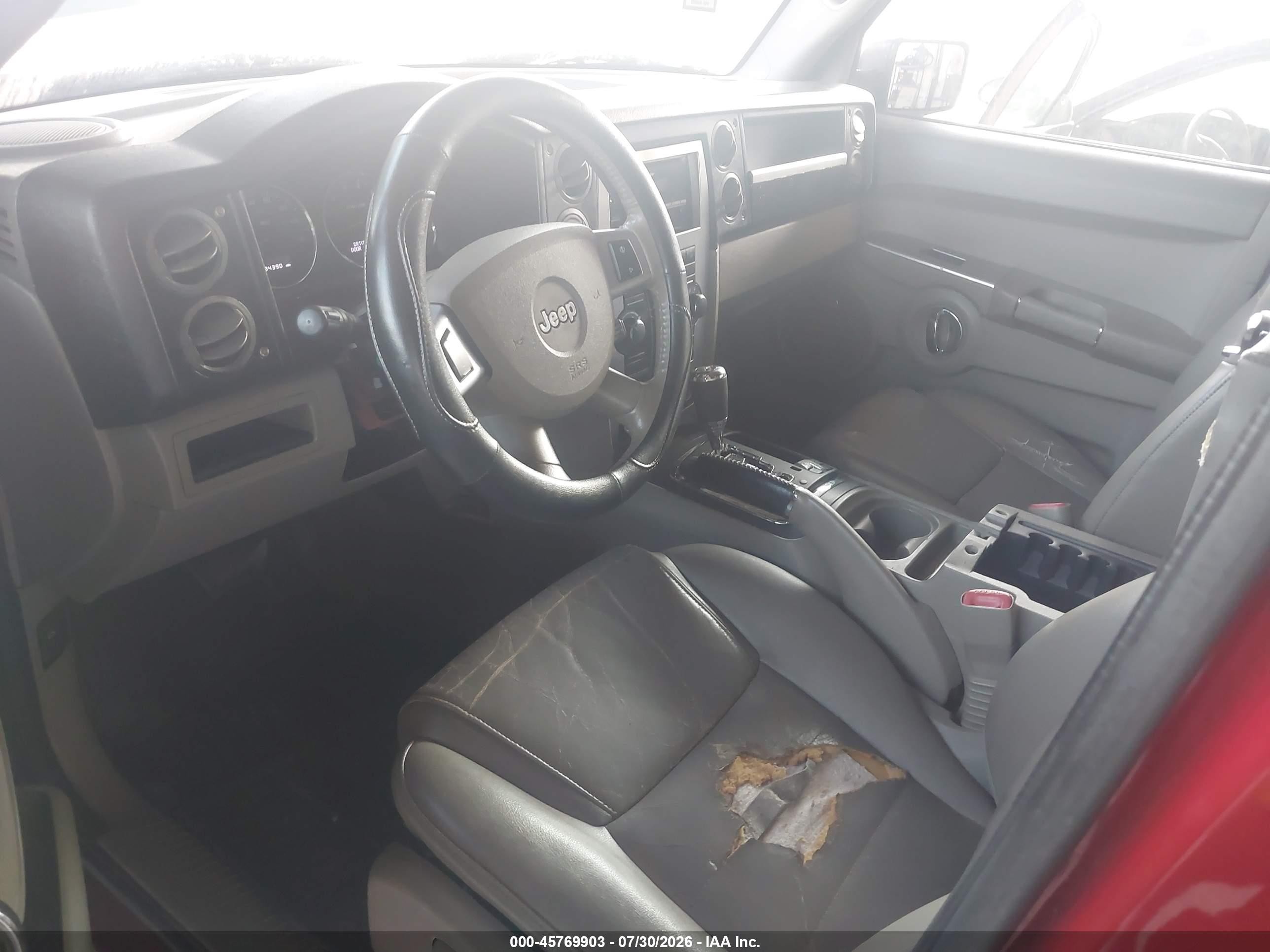 2010 Jeep Commander Sport Burgundy vin: 1J4RG4GT6AC114413