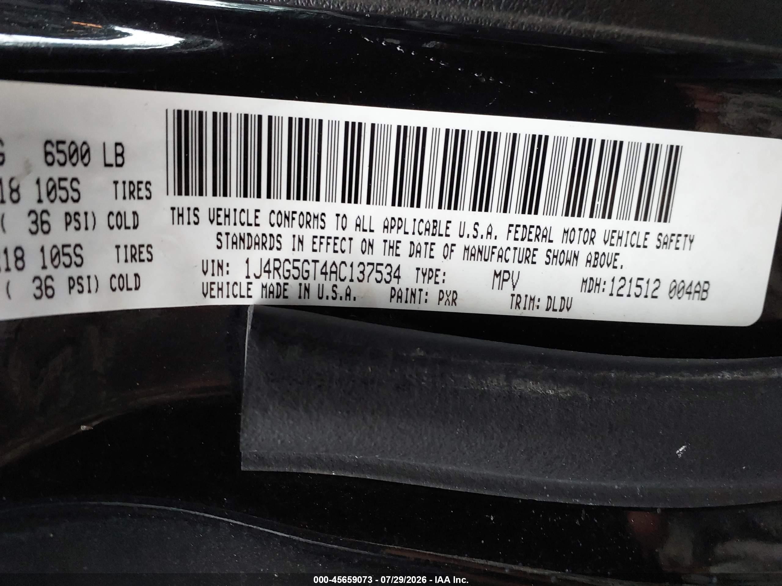 2010 Jeep Commander Limited Black vin: 1J4RG5GT4AC137534