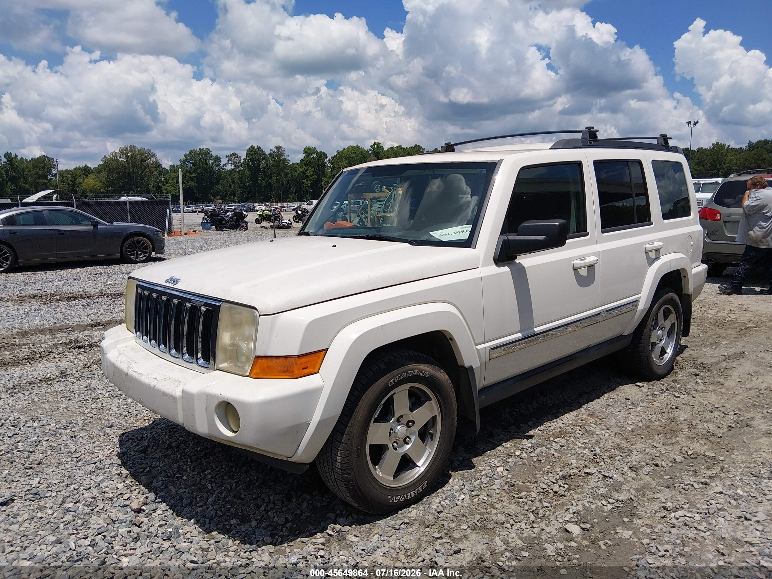 2010 Jeep Commander Sport White vin: 1J4RH4GK3AC157658