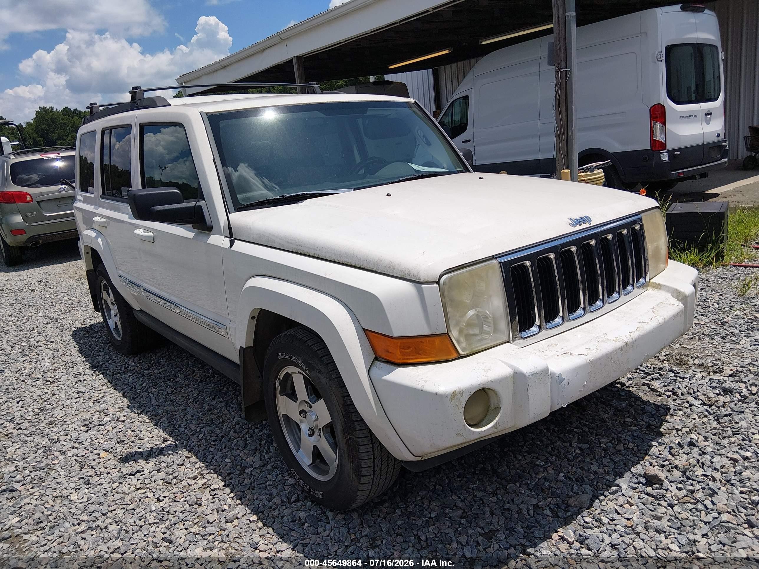 2010 Jeep Commander Sport White vin: 1J4RH4GK3AC157658
