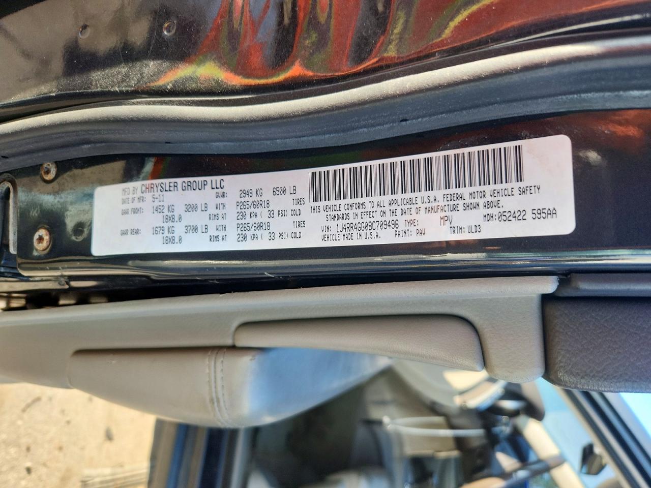 2011 Jeep Grand Cherokee Laredo Charcoal vin: 1J4RR4GG0BC709496