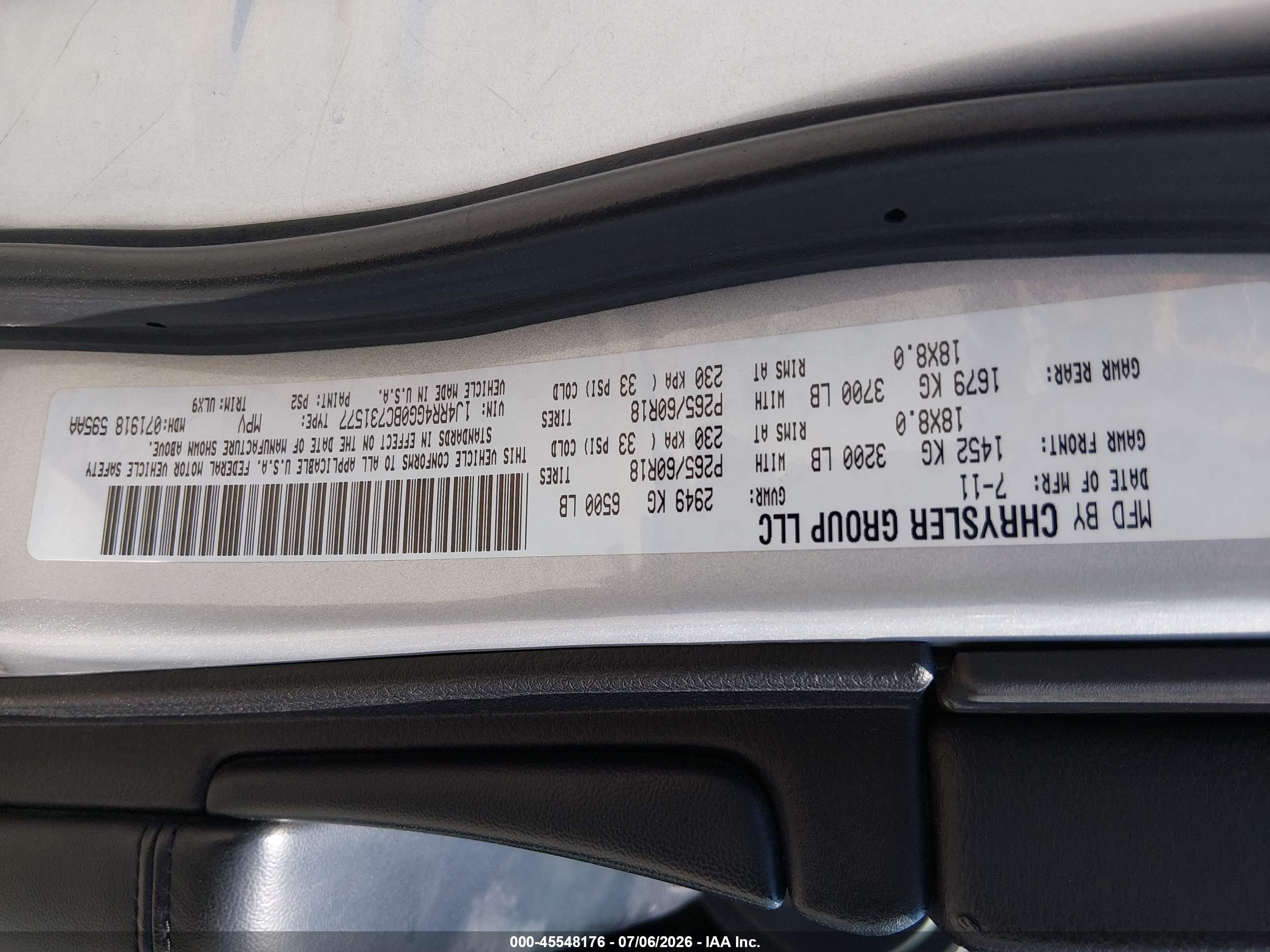 2011 Jeep Grand Cherokee Laredo Silver vin: 1J4RR4GG0BC731577