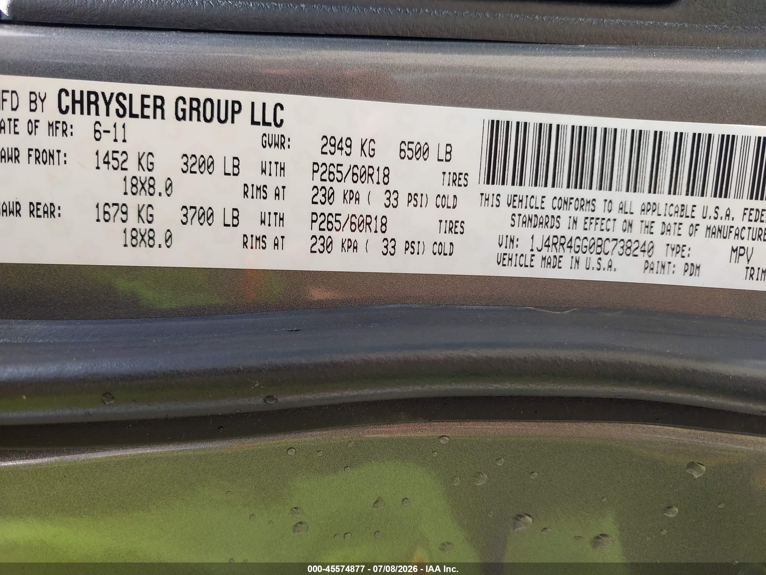 2011 Jeep Grand Cherokee Laredo Gray vin: 1J4RR4GG0BC738240
