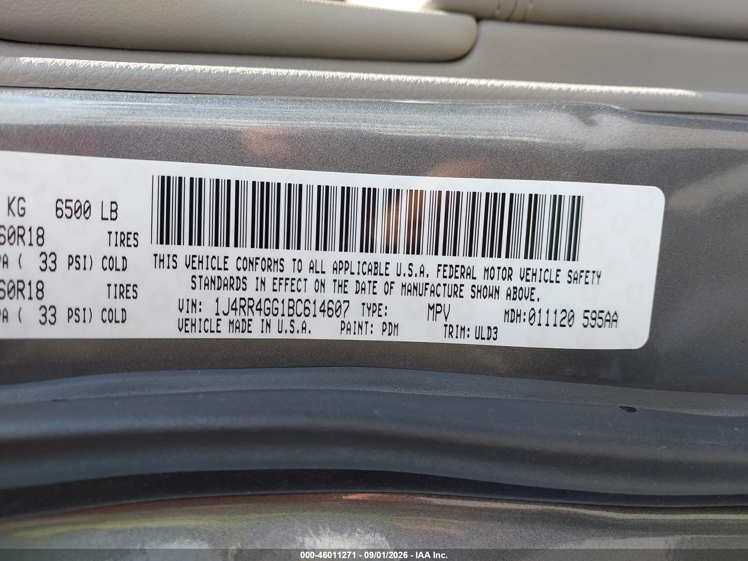 2011 Jeep Grand Cherokee Laredo Gray vin: 1J4RR4GG1BC614607