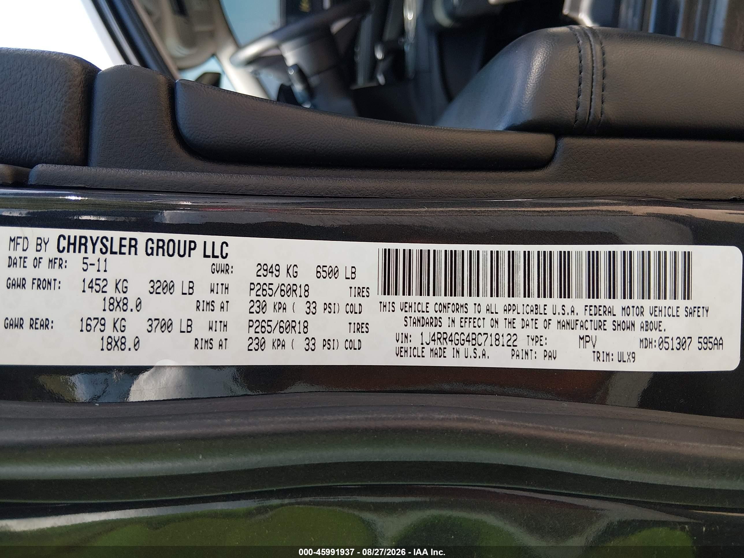 2011 Jeep Grand Cherokee Laredo Gray vin: 1J4RR4GG4BC718122