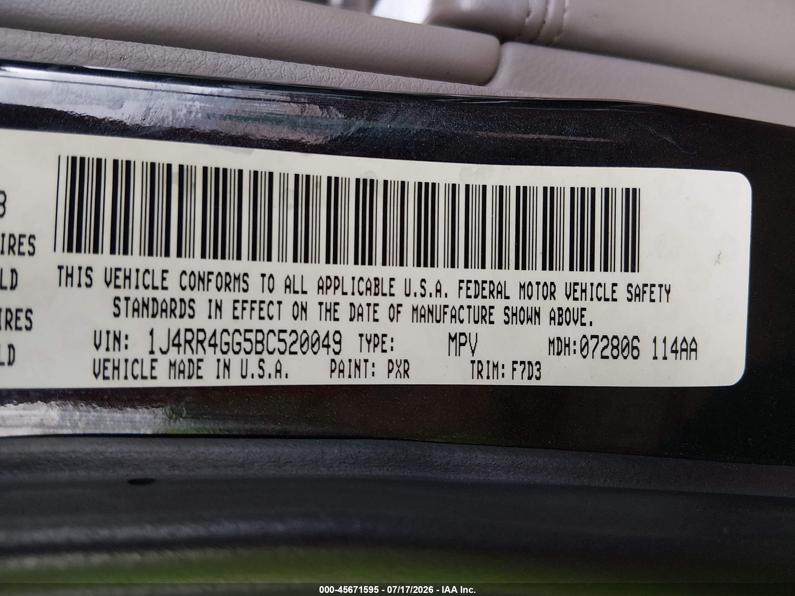 2011 Jeep Grand Cherokee Laredo Black vin: 1J4RR4GG5BC520049