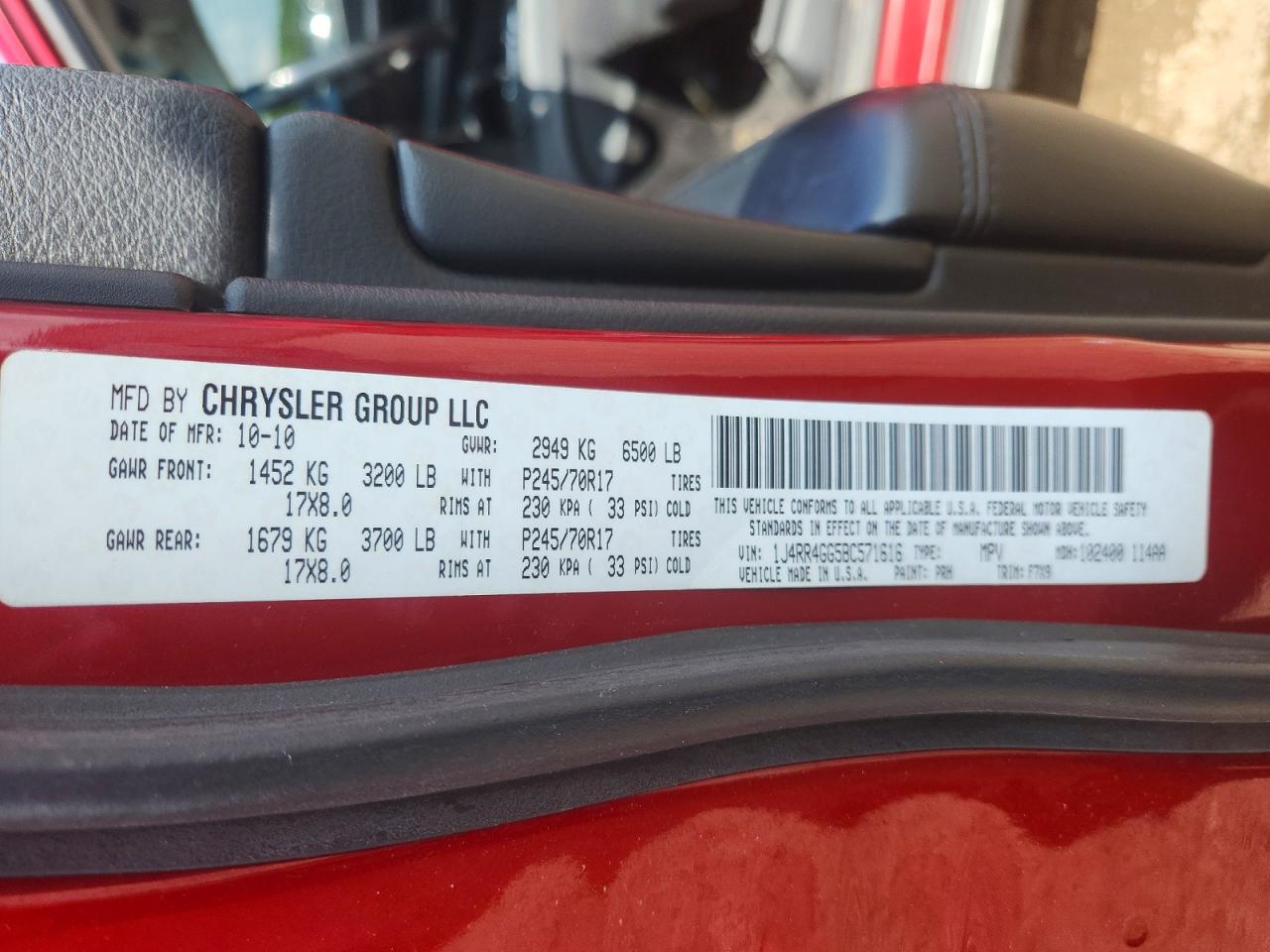 2011 Jeep Grand Cherokee Laredo Красный vin: 1J4RR4GG5BC571616