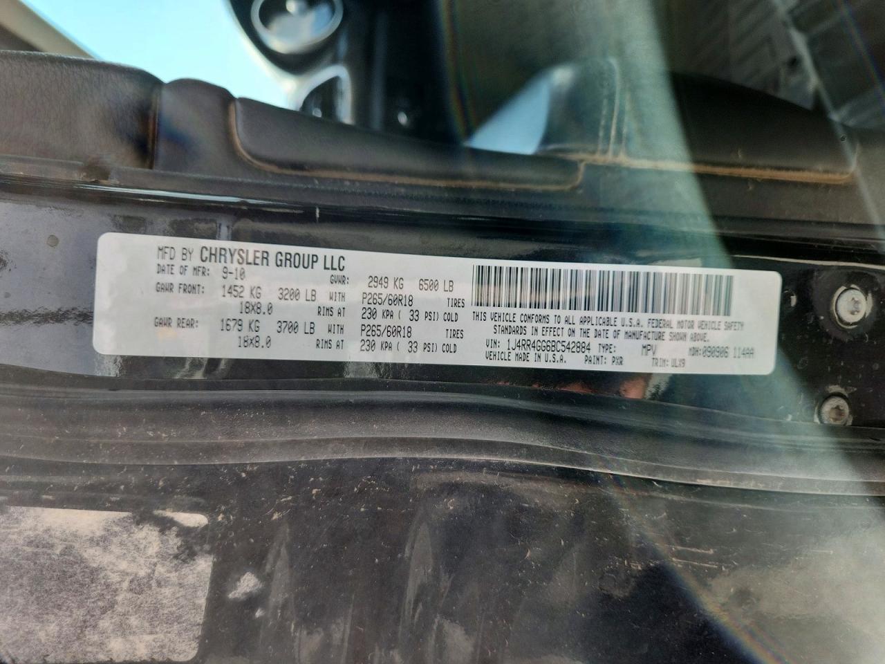 2011 Jeep Grand Cherokee Laredo Черный vin: 1J4RR4GG6BC542884