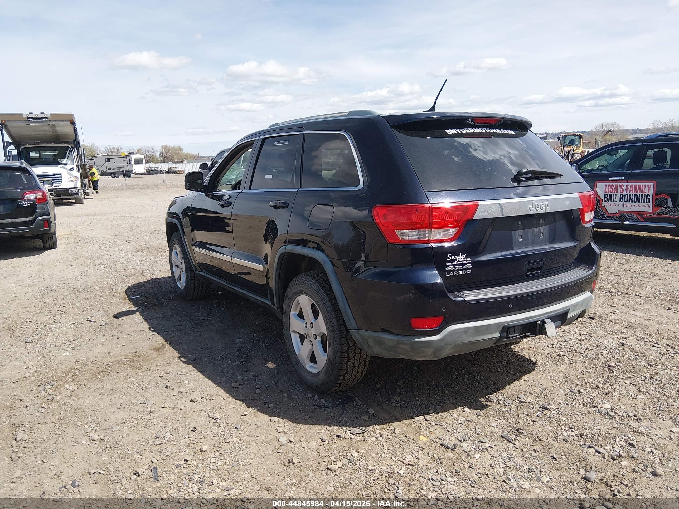 2011 Jeep Grand Cherokee Laredo Black vin: 1J4RR4GG7BC563405