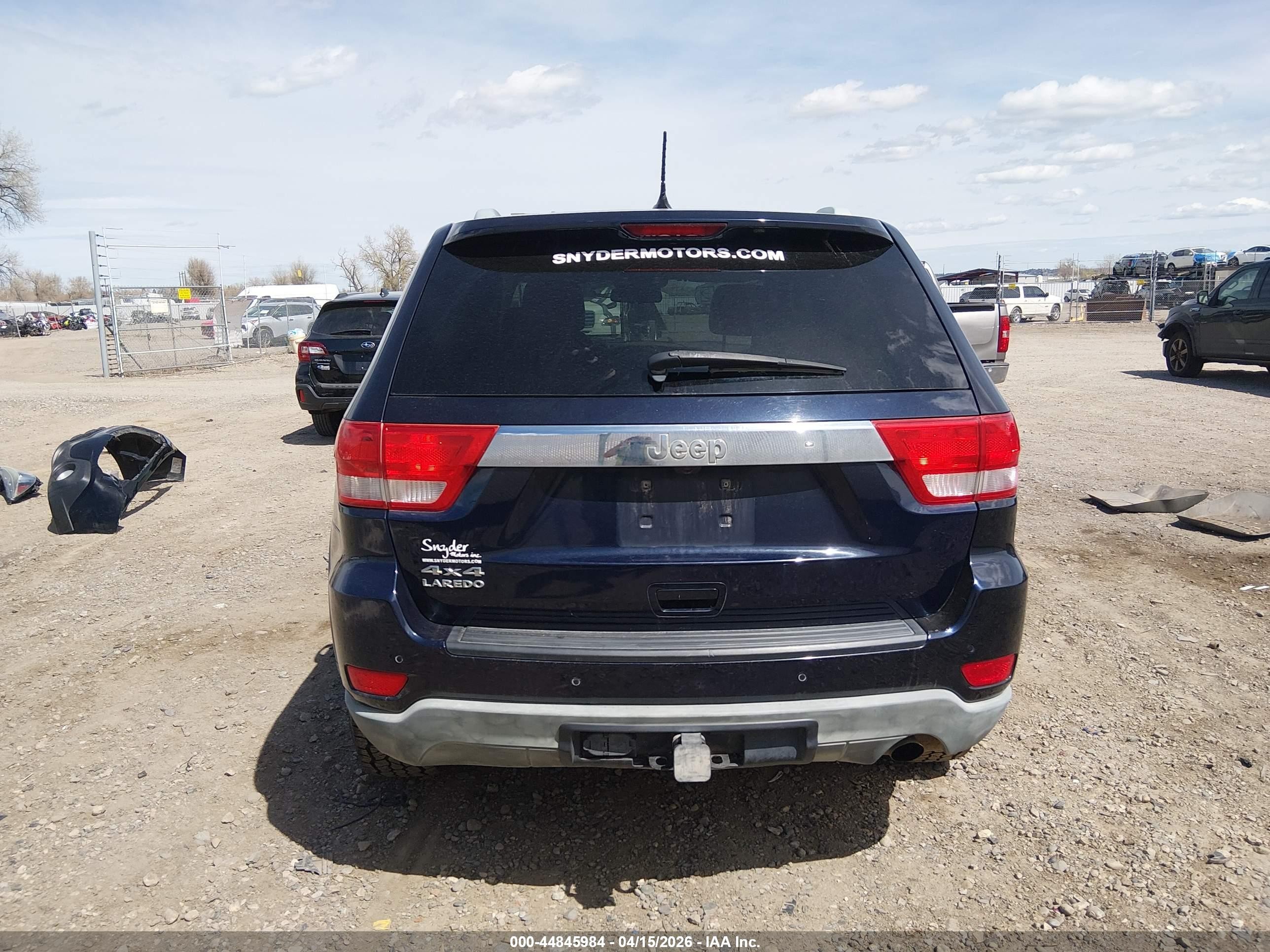 2011 Jeep Grand Cherokee Laredo Black vin: 1J4RR4GG7BC563405