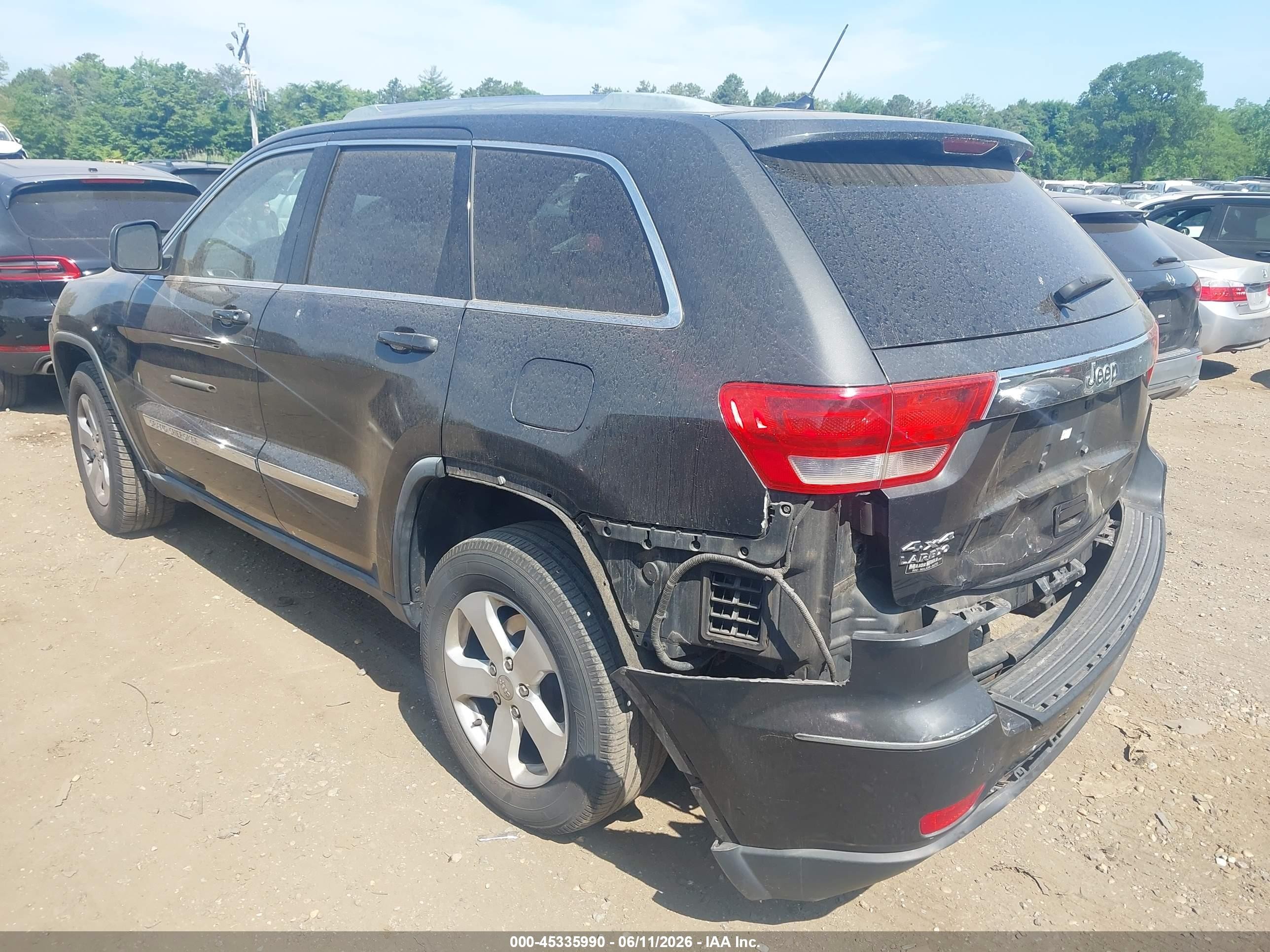 2011 Jeep Grand Cherokee Laredo Black vin: 1J4RR4GG7BC722990