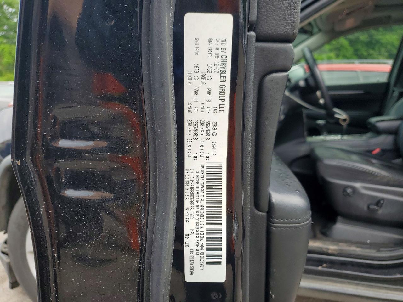 2011 Jeep Grand Cherokee Laredo Black vin: 1J4RR4GG8BC608786