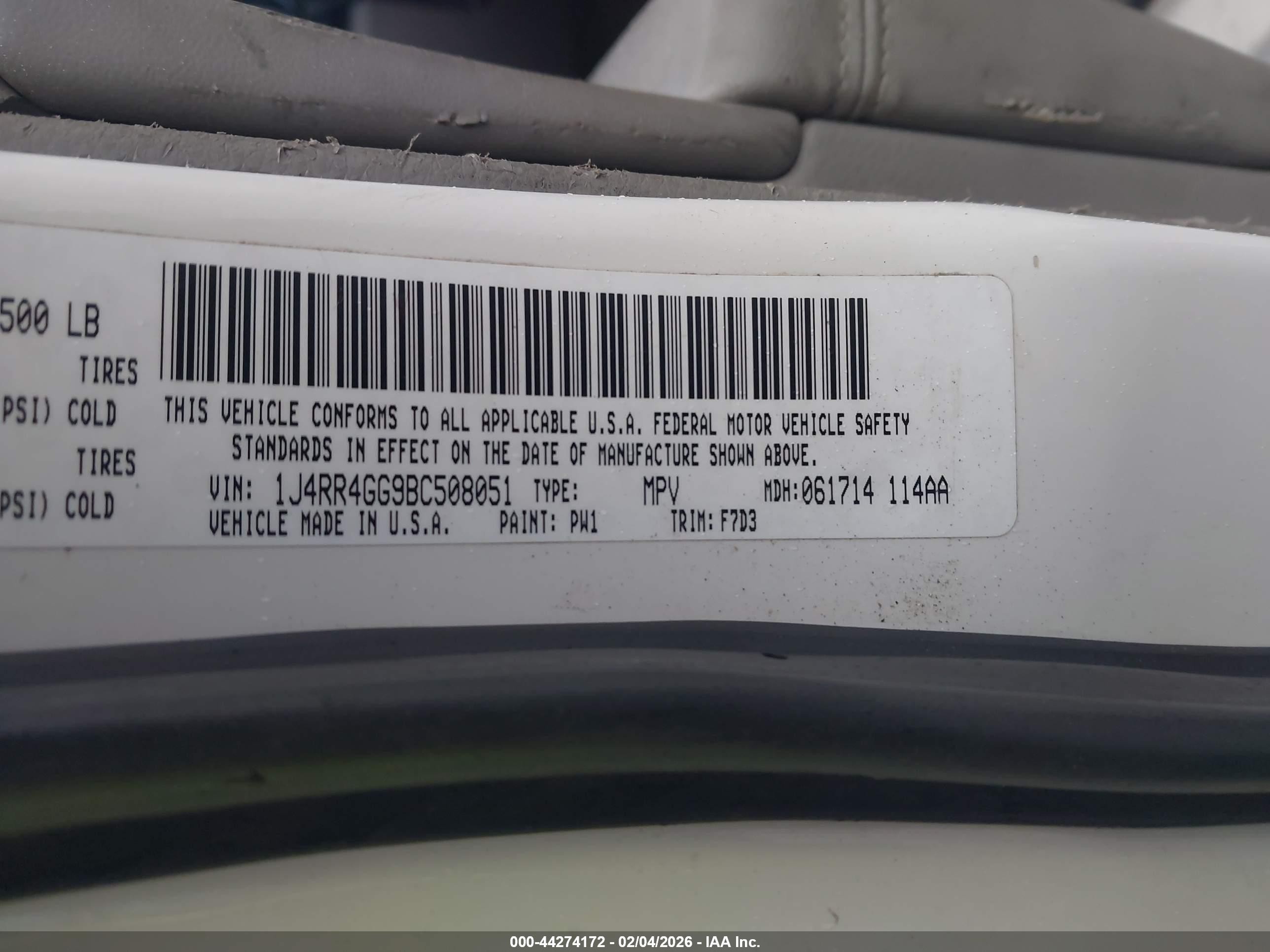 2011 Jeep Grand Cherokee Laredo White vin: 1J4RR4GG9BC508051