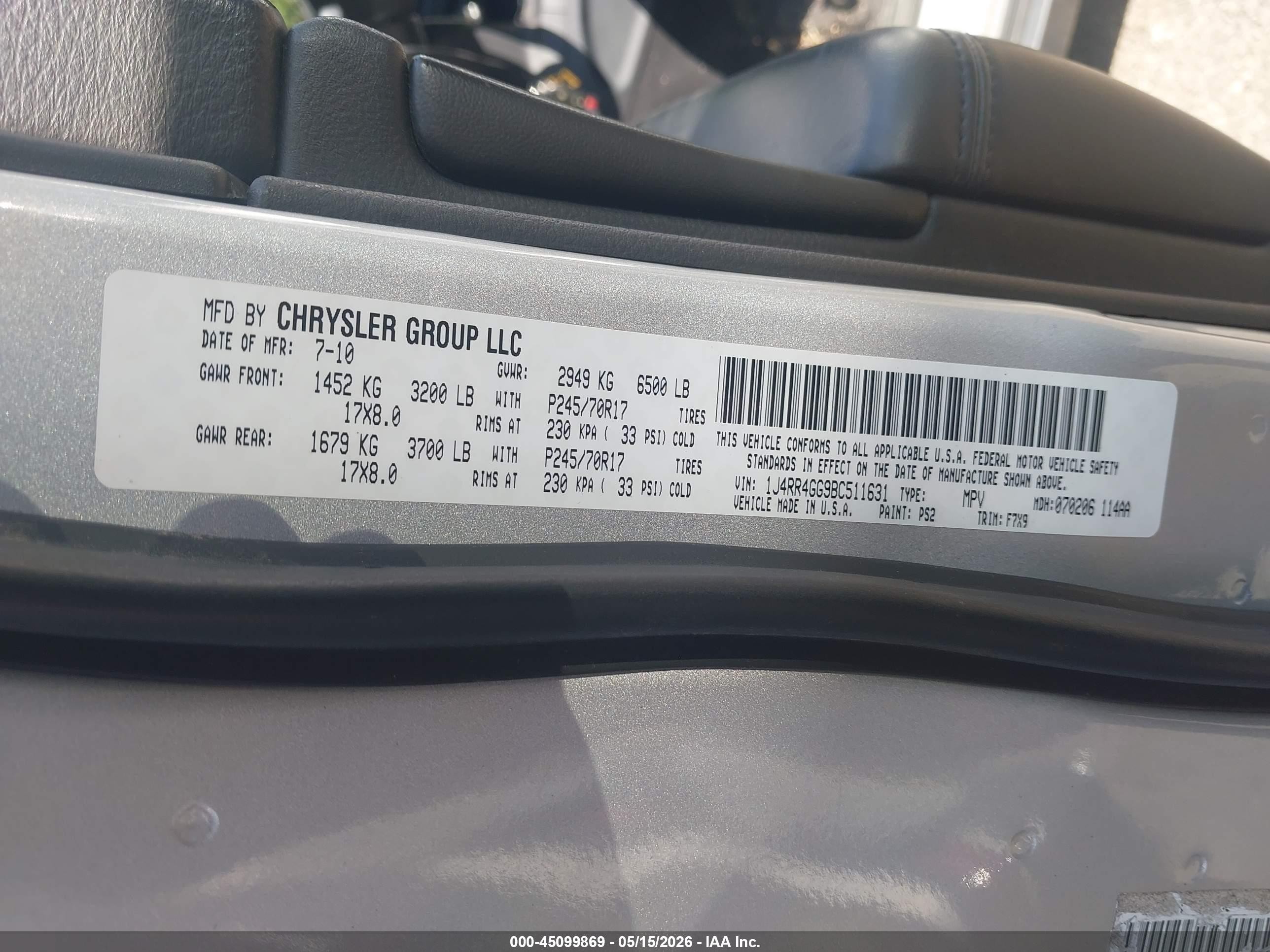 2011 Jeep Grand Cherokee Laredo Серебряный vin: 1J4RR4GG9BC511631