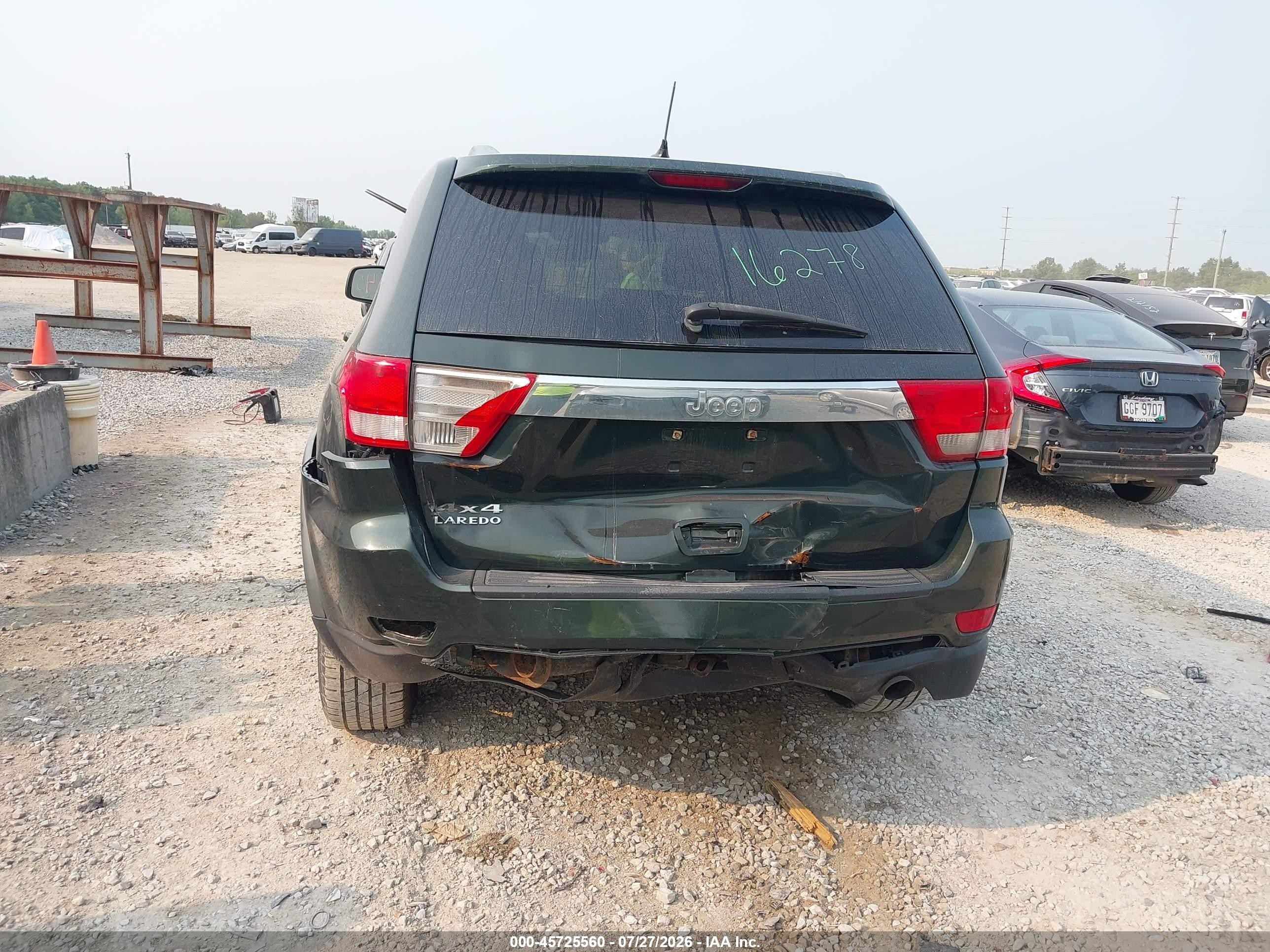 2011 Jeep Grand Cherokee Laredo Green vin: 1J4RR4GG9BC575944