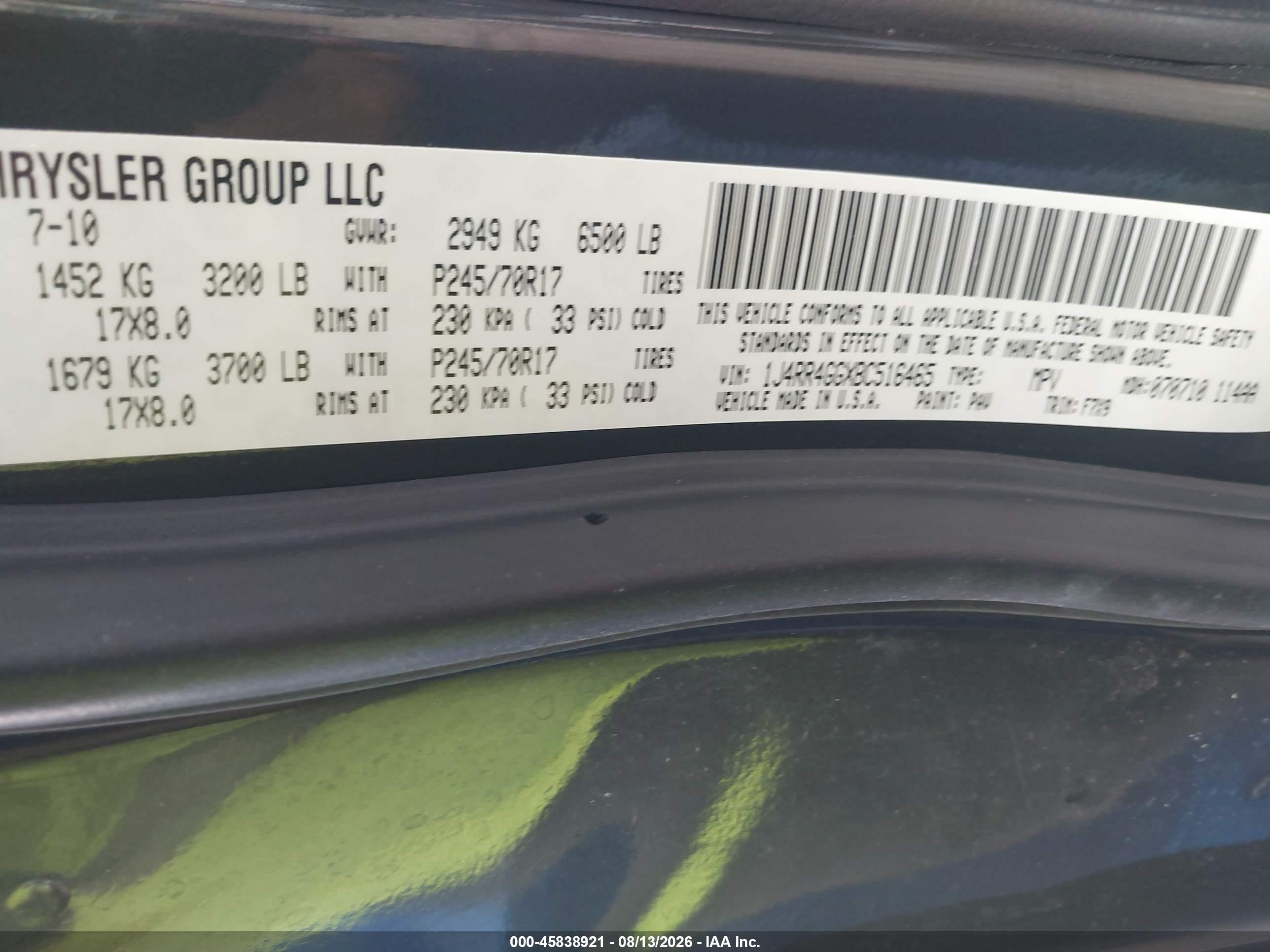 2011 Jeep Grand Cherokee Laredo Серый vin: 1J4RR4GGXBC516465