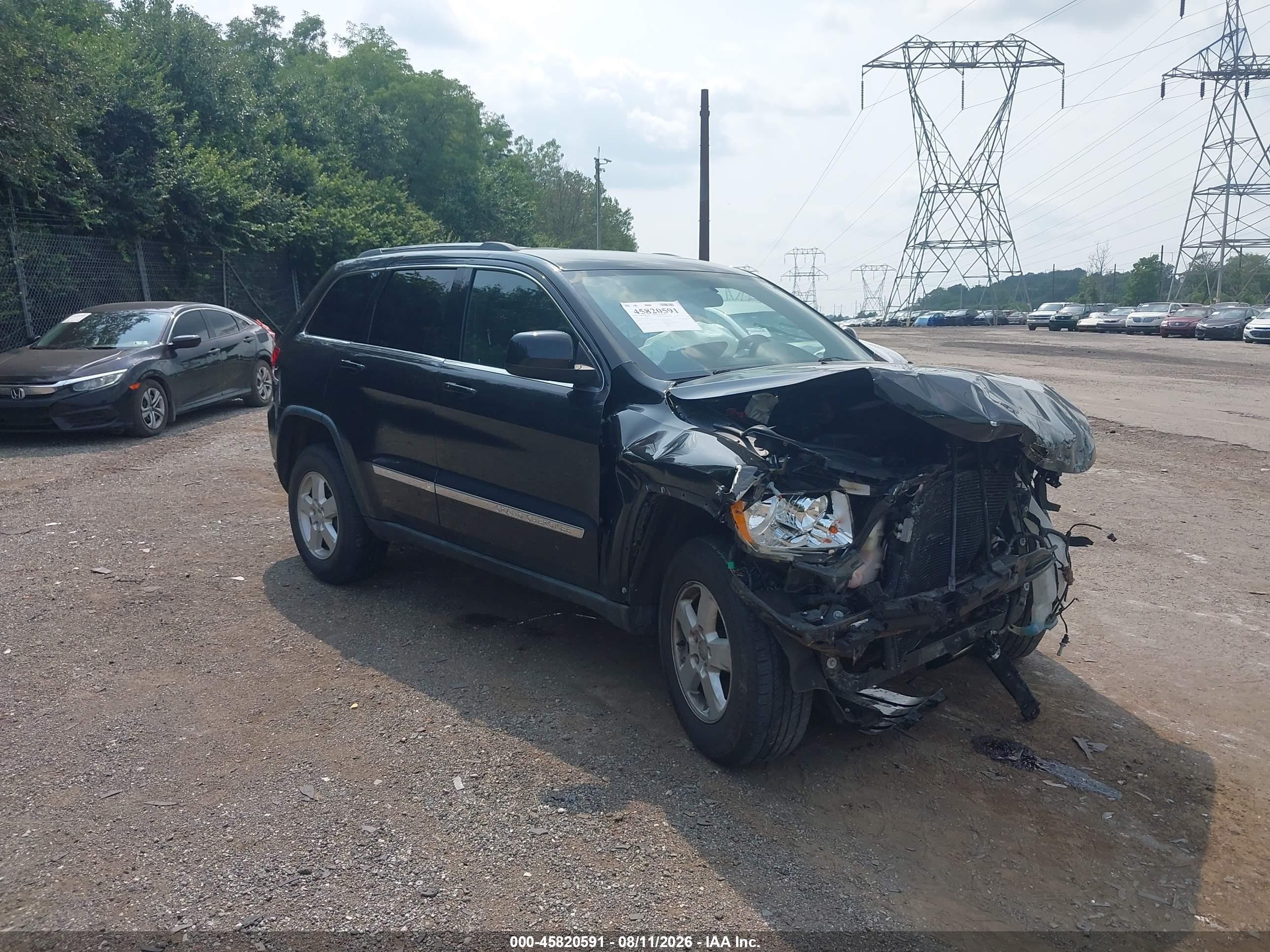 2011 Jeep Grand Cherokee Laredo Black vin: 1J4RR4GGXBC677673