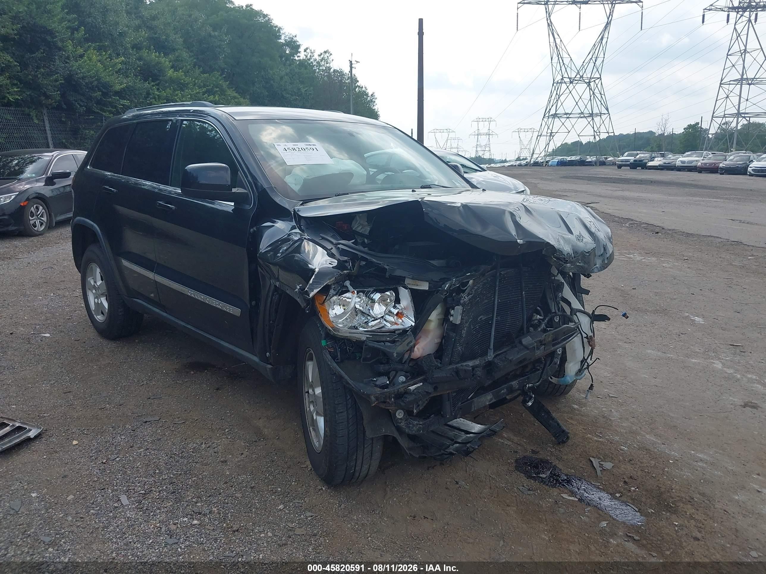 2011 Jeep Grand Cherokee Laredo Black vin: 1J4RR4GGXBC677673