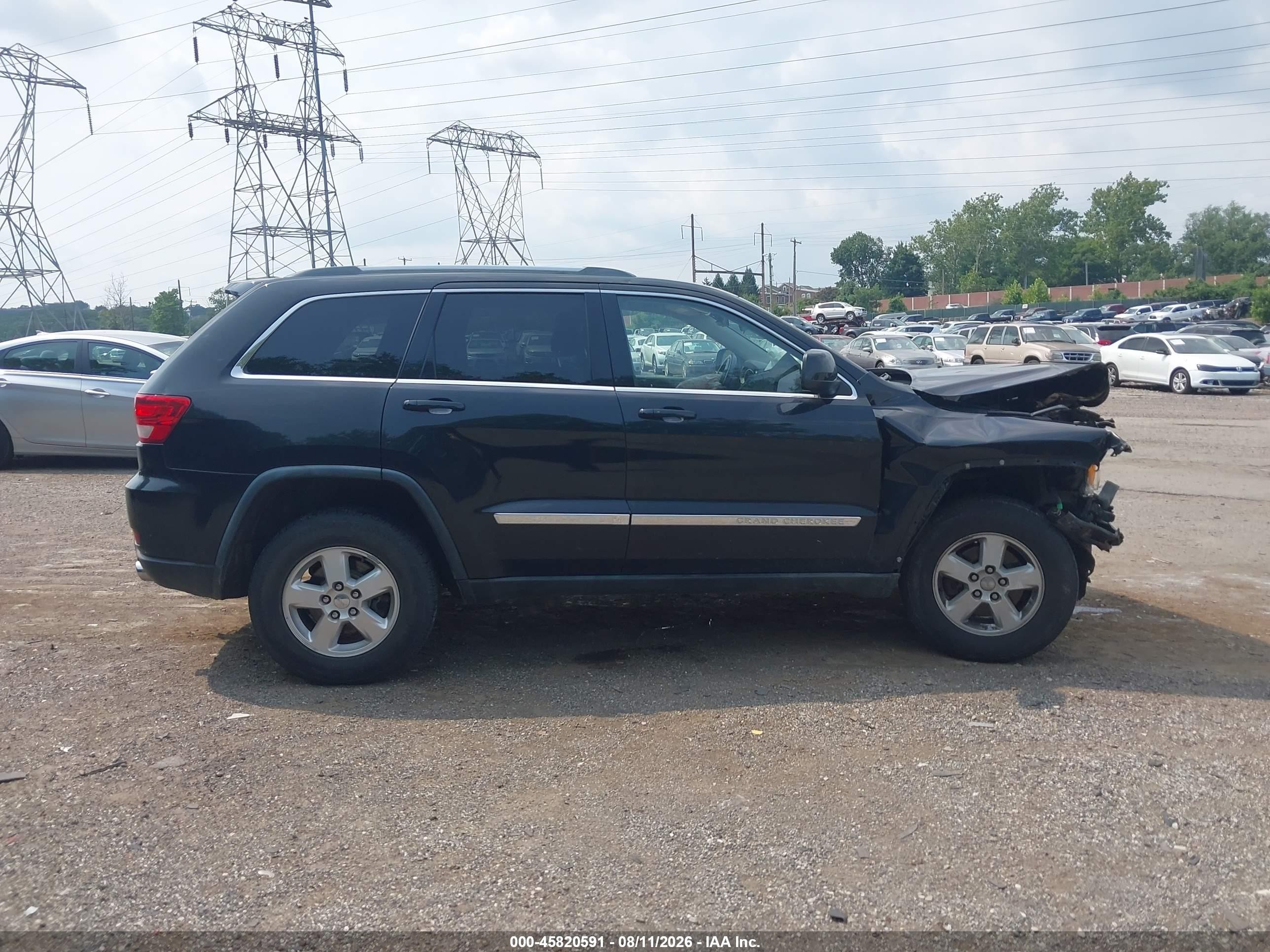 2011 Jeep Grand Cherokee Laredo Black vin: 1J4RR4GGXBC677673