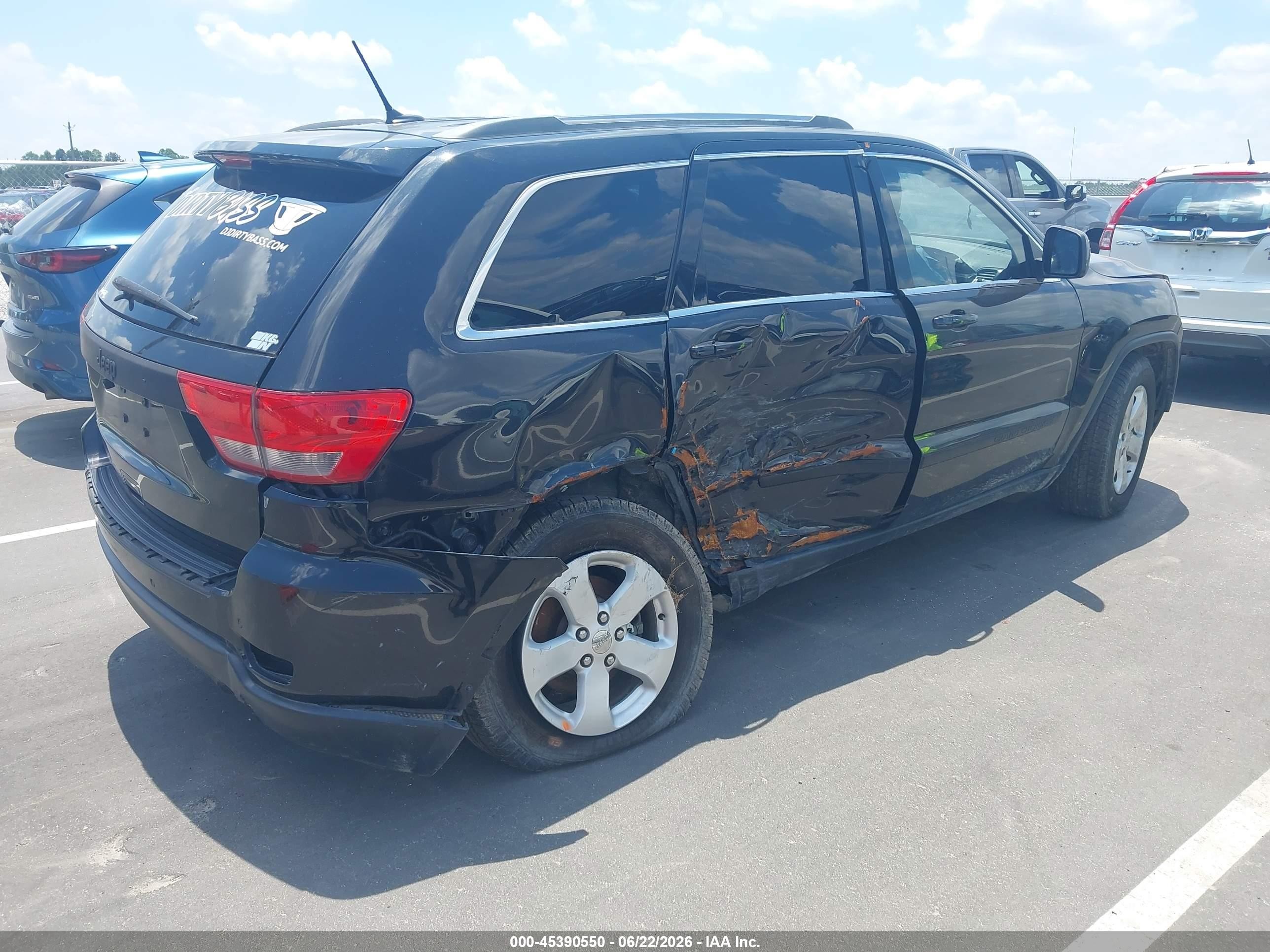 2011 Jeep Grand Cherokee Laredo Black vin: 1J4RR4GT0BC678456