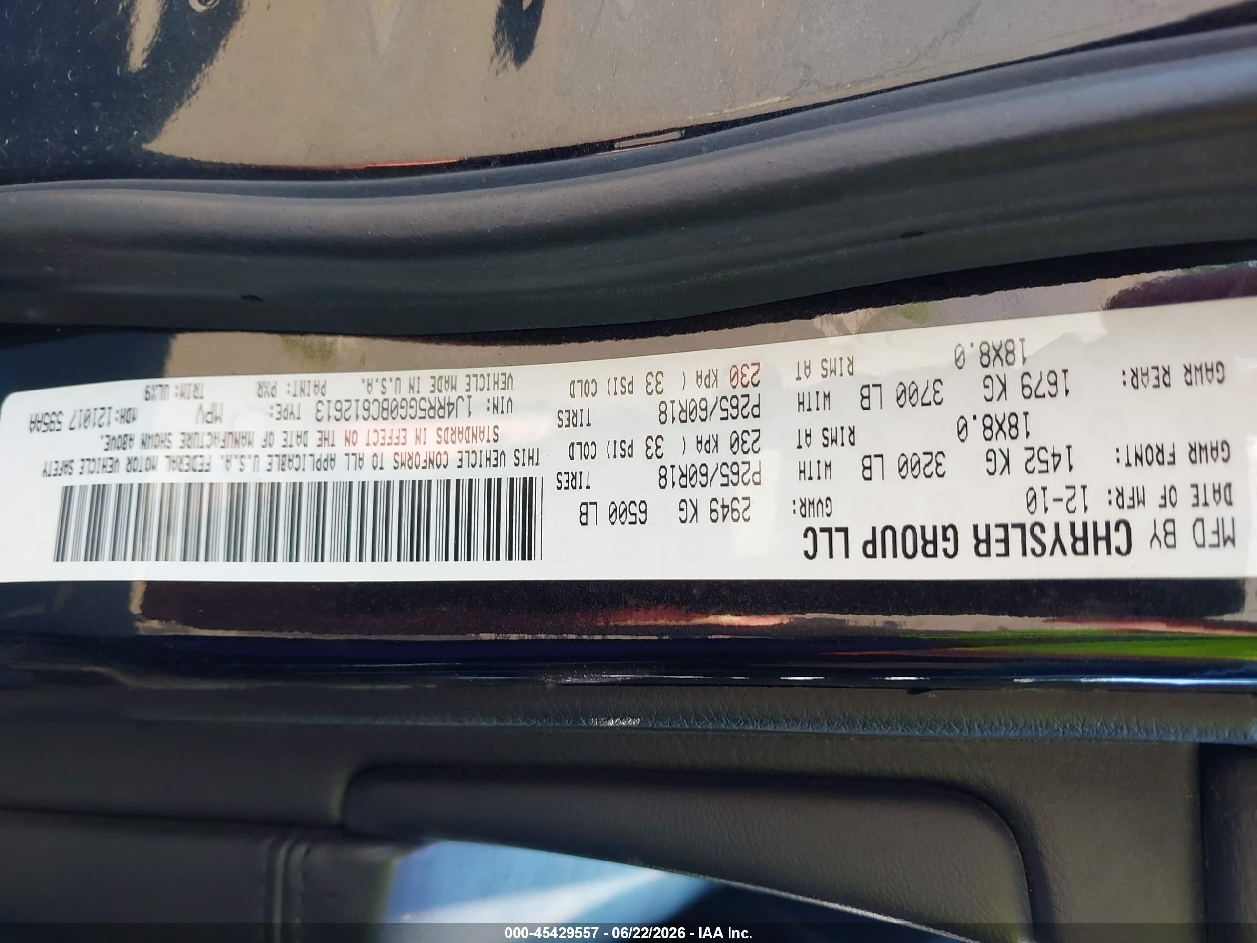 2011 Jeep Grand Cherokee Limited Black vin: 1J4RR5GG0BC612613