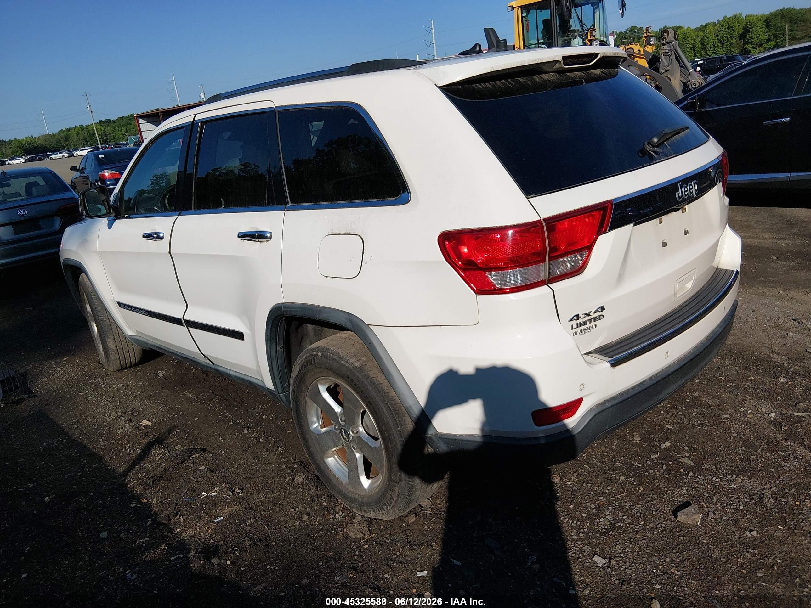 2011 Jeep Grand Cherokee Limited White vin: 1J4RR5GG3BC530150