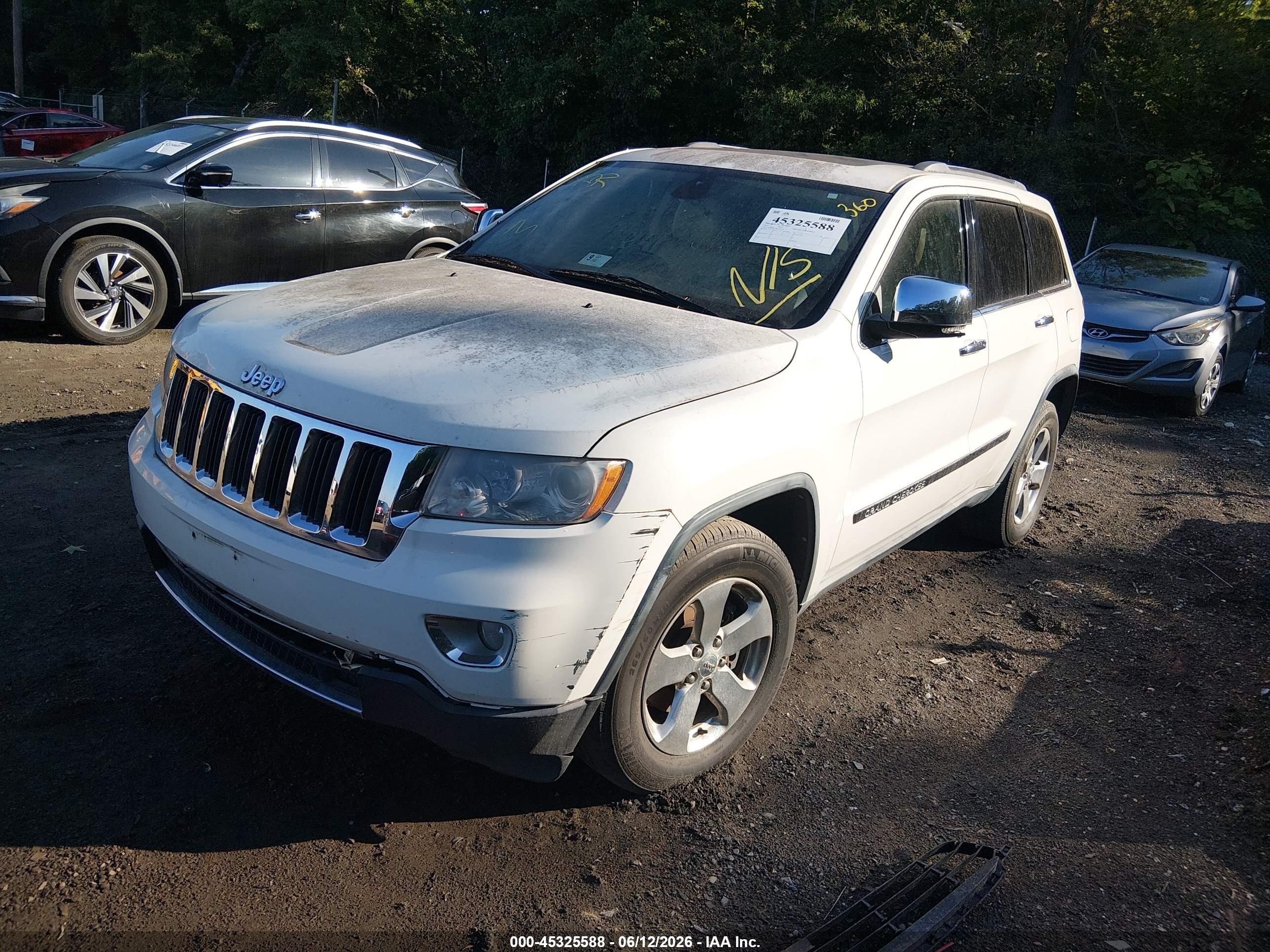 2011 Jeep Grand Cherokee Limited White vin: 1J4RR5GG3BC530150