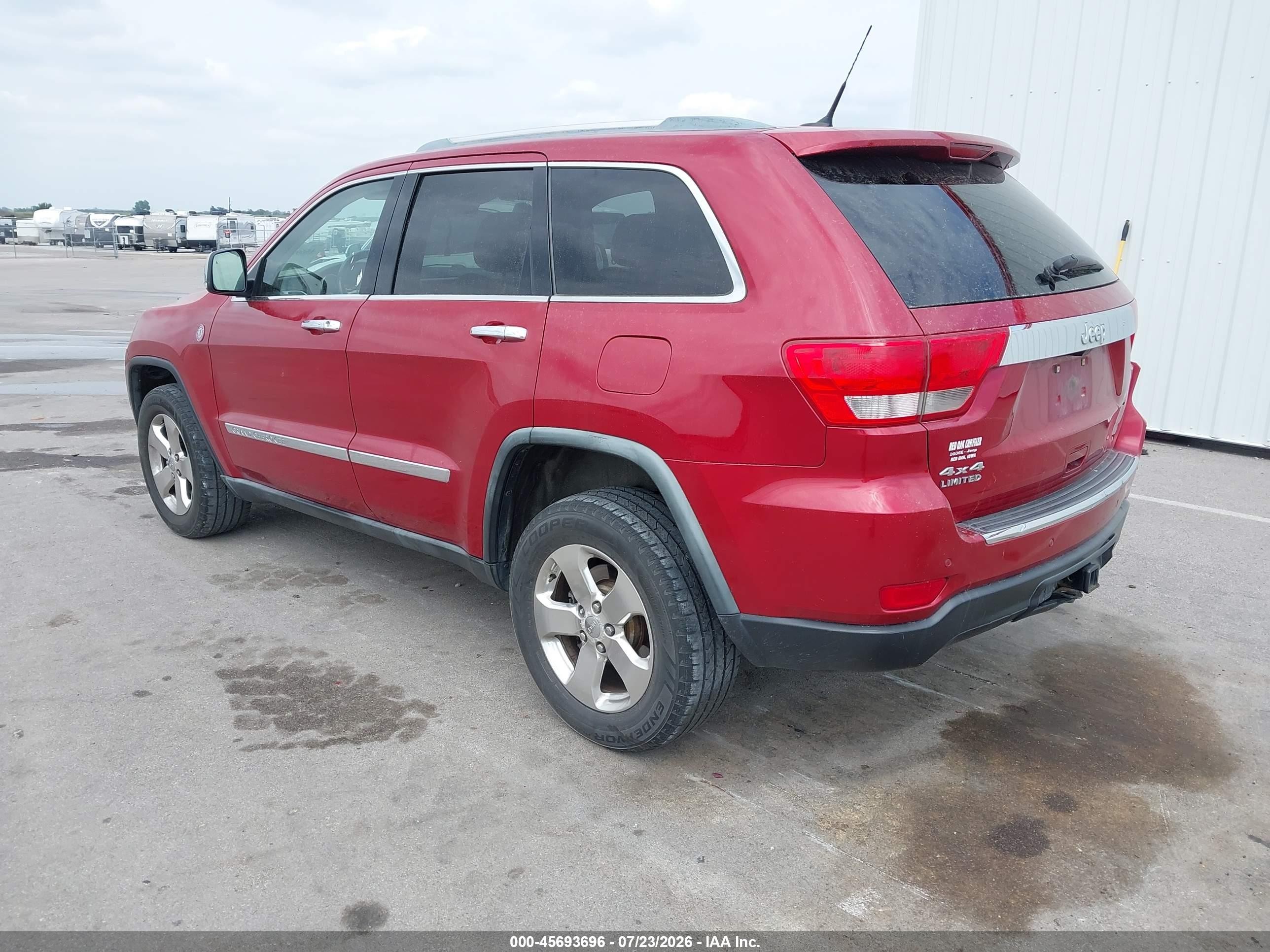 2011 Jeep Grand Cherokee Limited Красный vin: 1J4RR5GG9BC586528