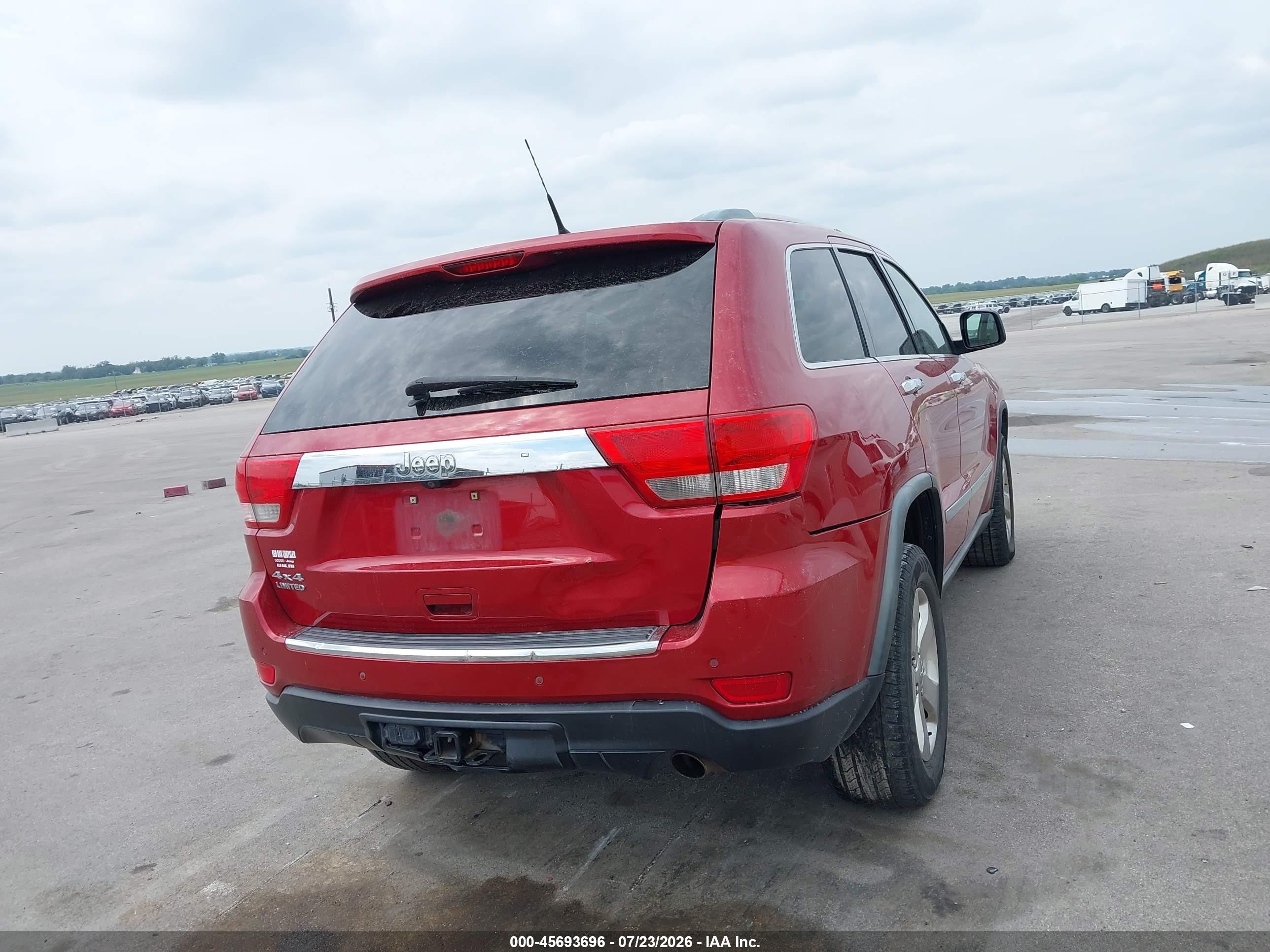 2011 Jeep Grand Cherokee Limited Красный vin: 1J4RR5GG9BC586528