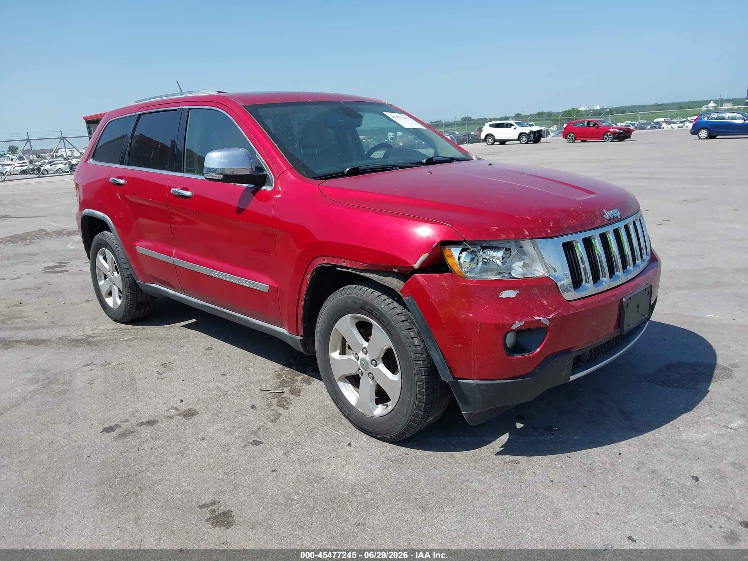 2011 Jeep Grand Cherokee Limited Red vin: 1J4RR5GGXBC556132
