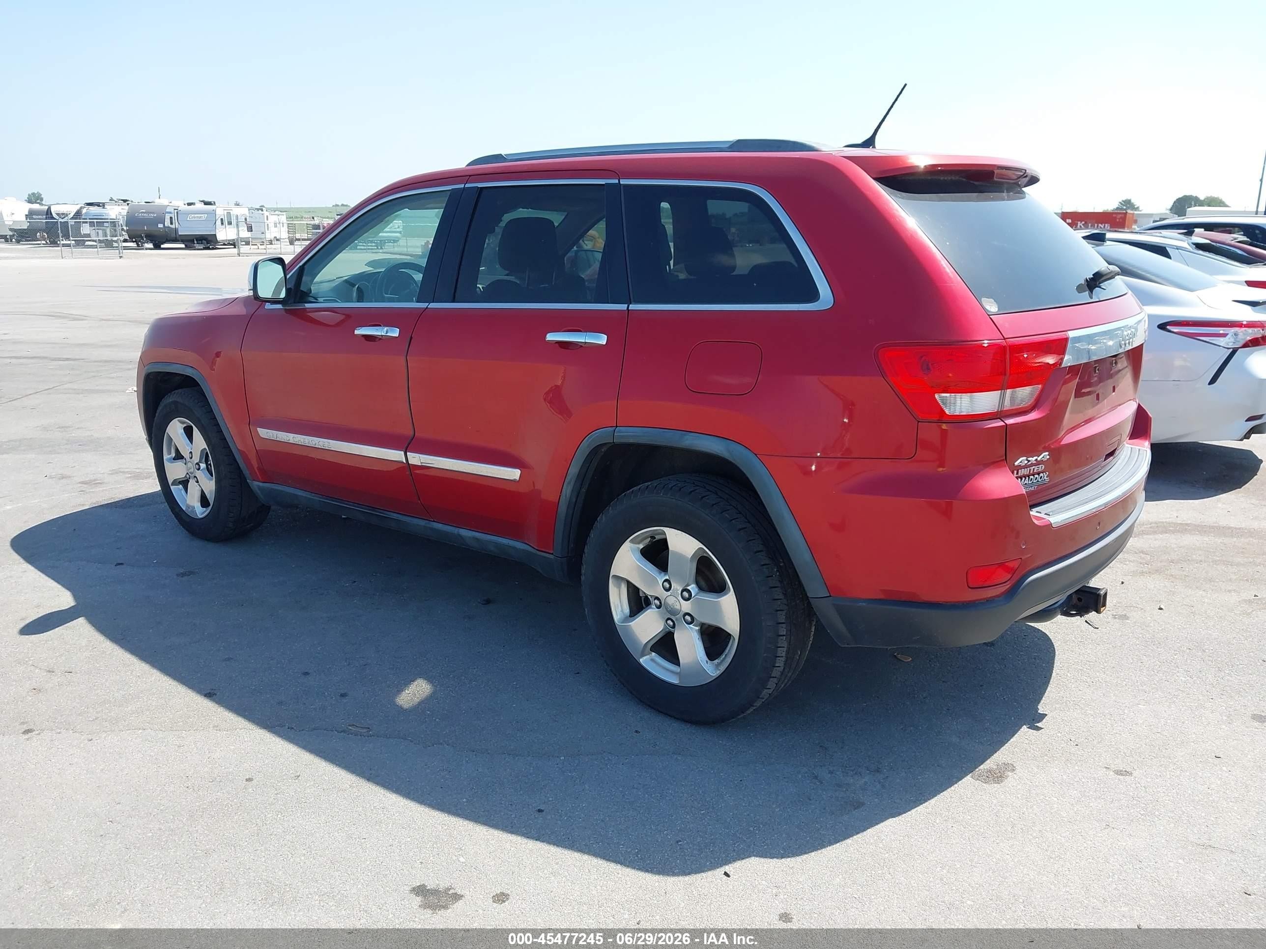 2011 Jeep Grand Cherokee Limited Red vin: 1J4RR5GGXBC556132
