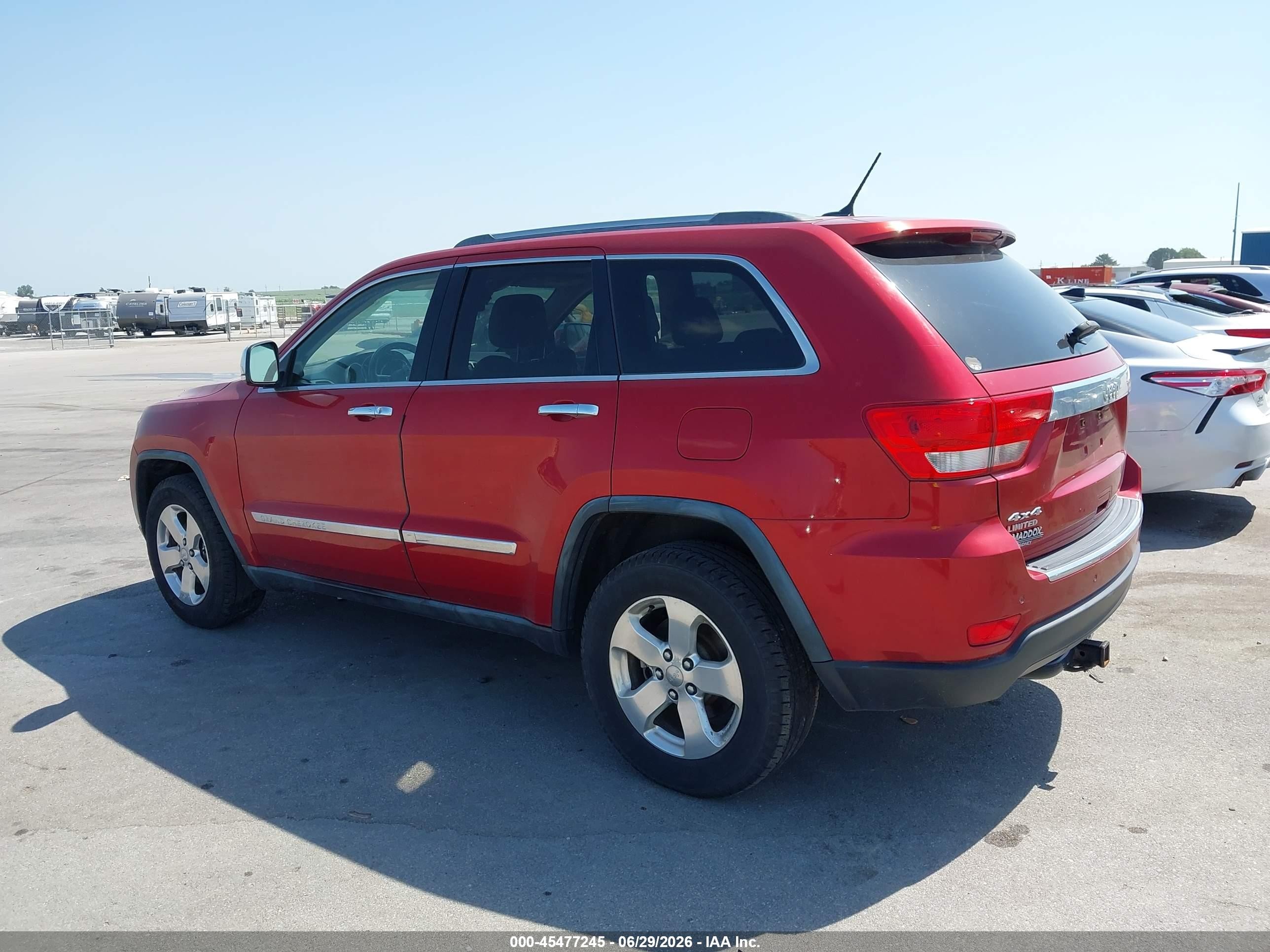 2011 Jeep Grand Cherokee Limited Red vin: 1J4RR5GGXBC556132