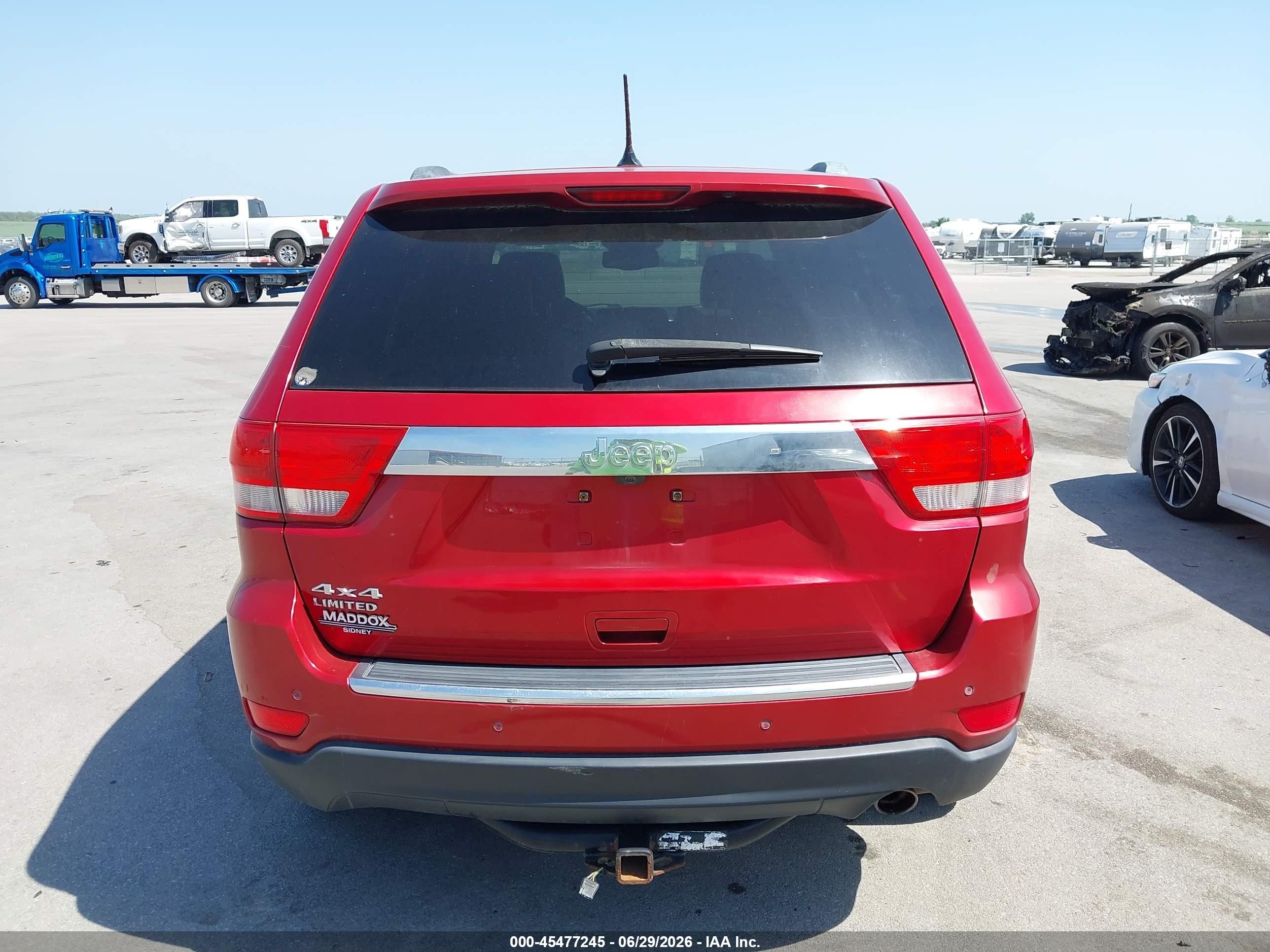 2011 Jeep Grand Cherokee Limited Red vin: 1J4RR5GGXBC556132