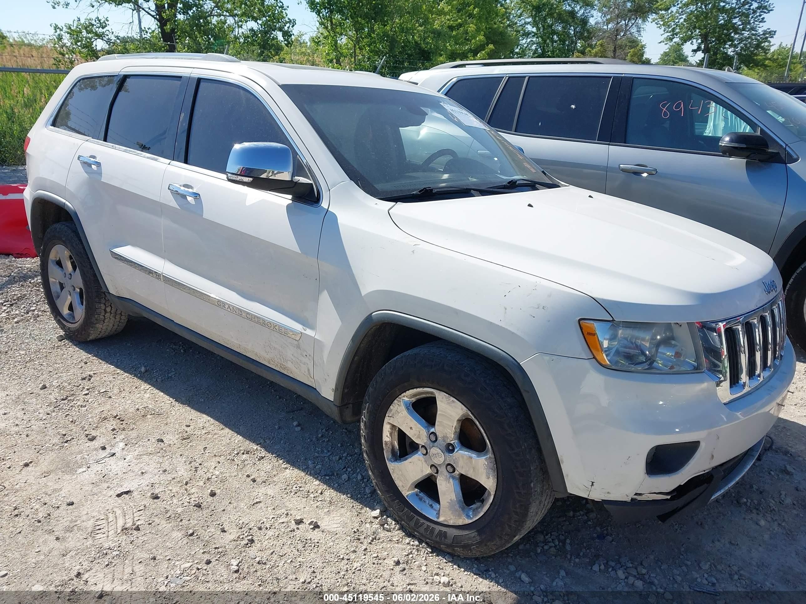 2011 Jeep Grand Cherokee Limited White vin: 1J4RR5GGXBC738350