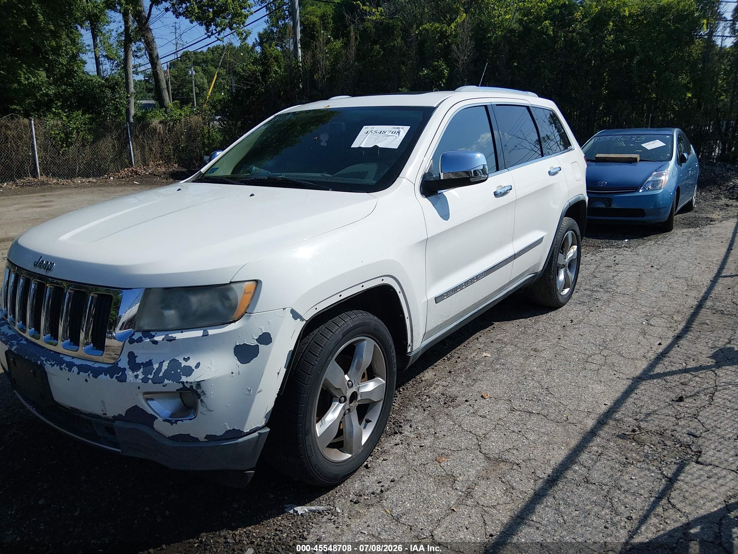 2011 Jeep Grand Cherokee Limited White vin: 1J4RR5GT1BC600743