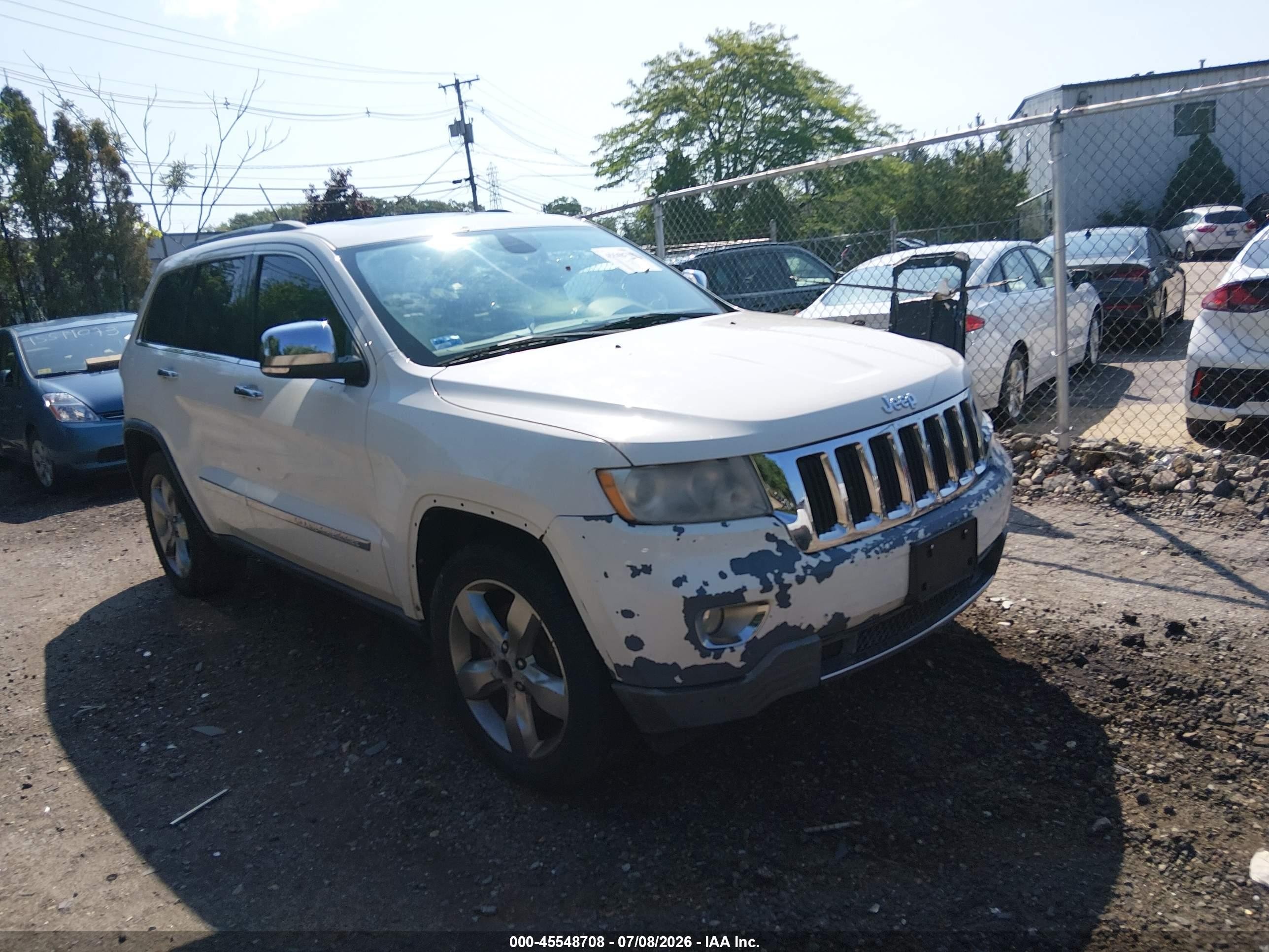 2011 Jeep Grand Cherokee Limited White vin: 1J4RR5GT1BC600743