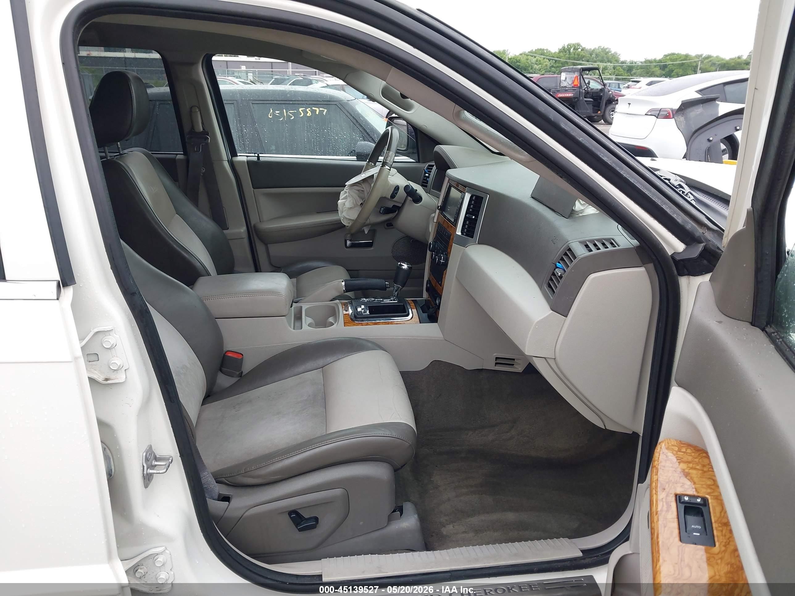 2010 Jeep Grand Cherokee Limited White vin: 1J4RR5GT7AC140521