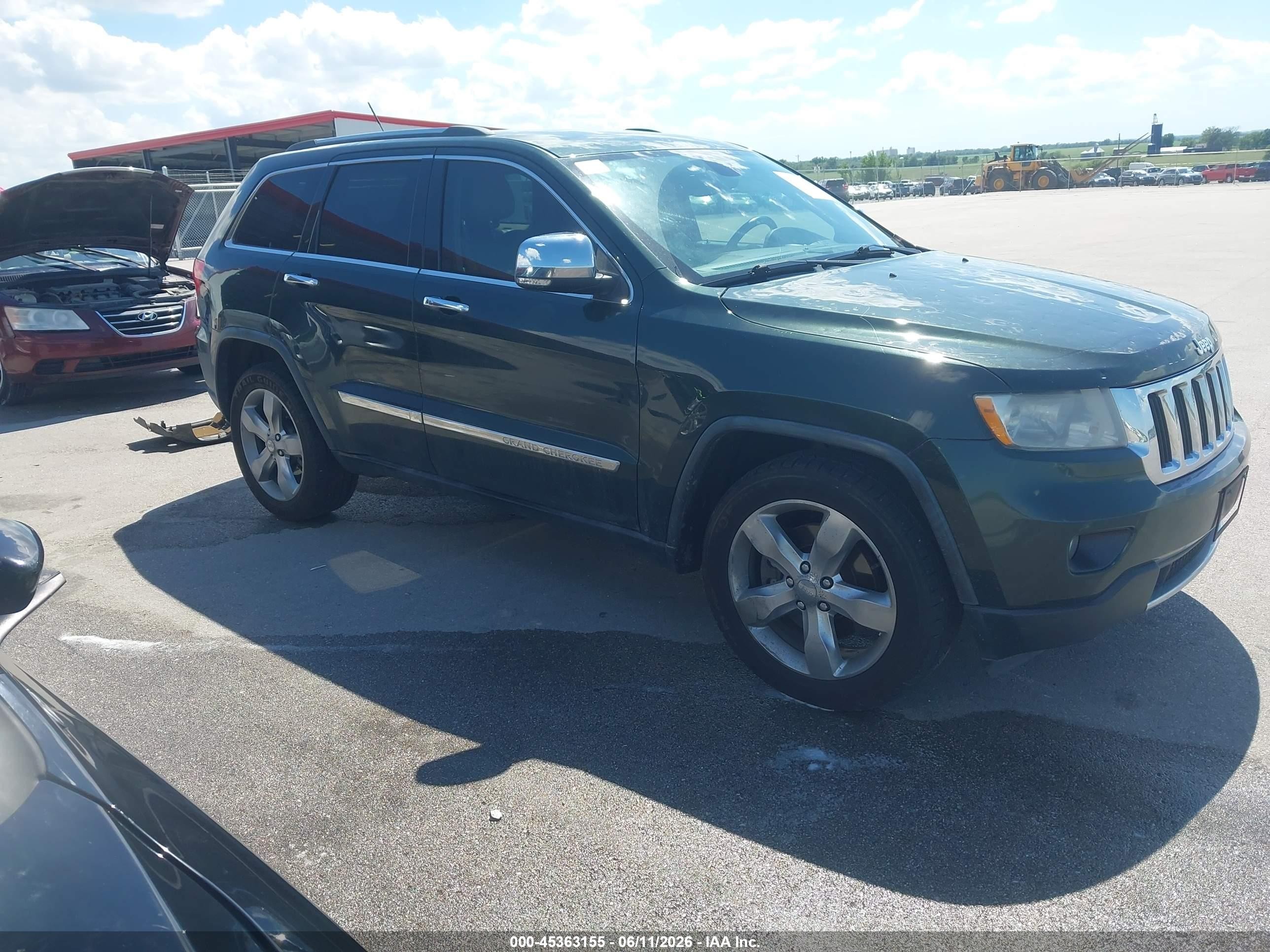 2011 Jeep Grand Cherokee Limited Green vin: 1J4RR5GT7BC547076