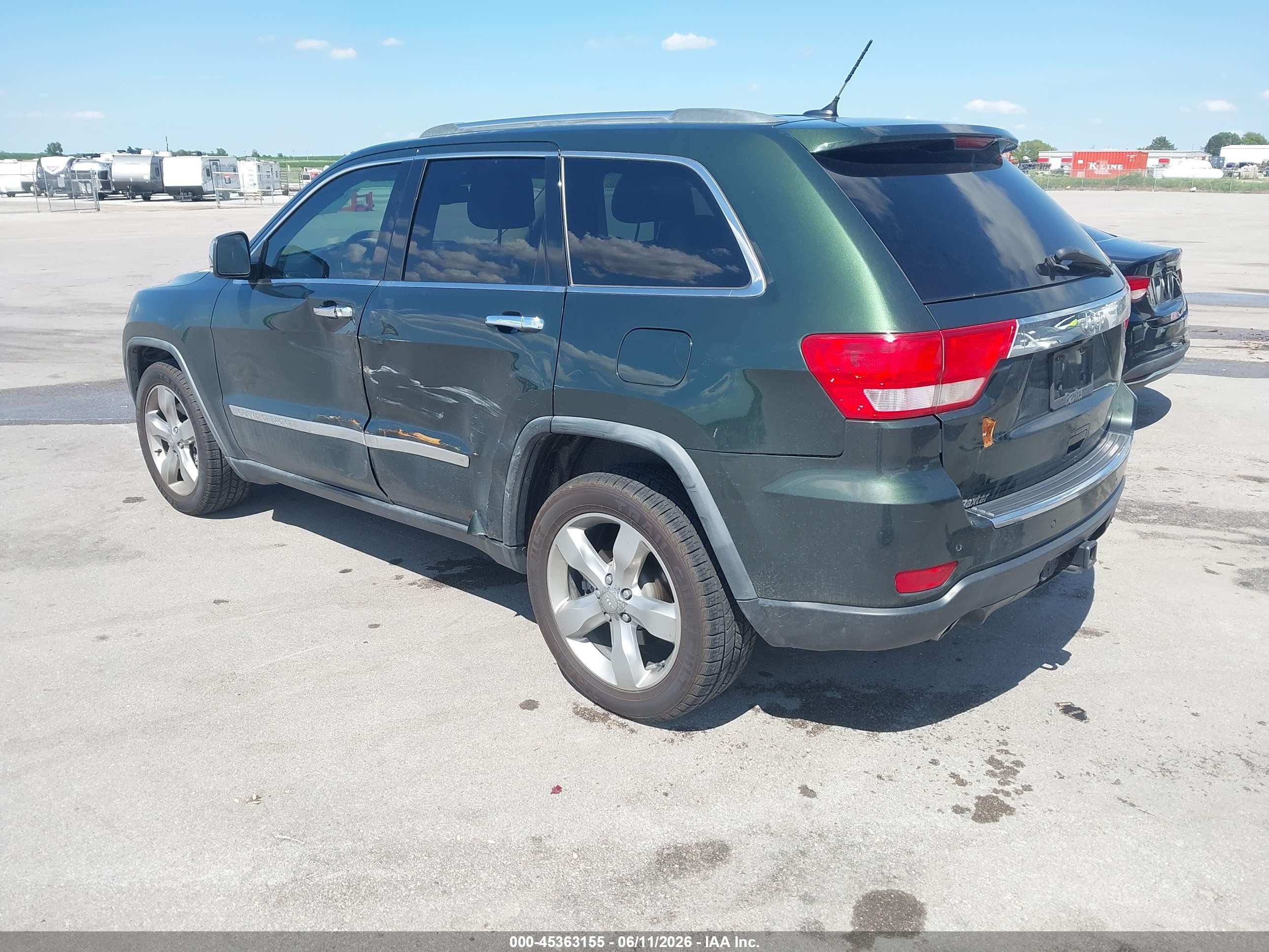 2011 Jeep Grand Cherokee Limited Green vin: 1J4RR5GT7BC547076