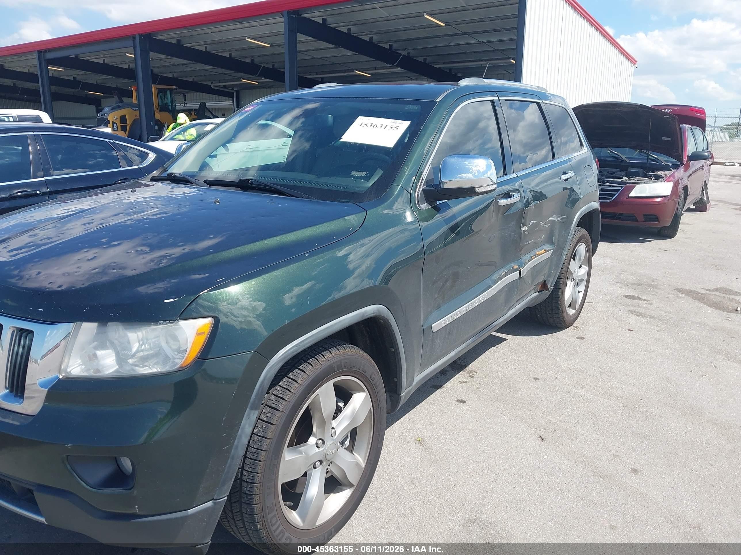2011 Jeep Grand Cherokee Limited Green vin: 1J4RR5GT7BC547076