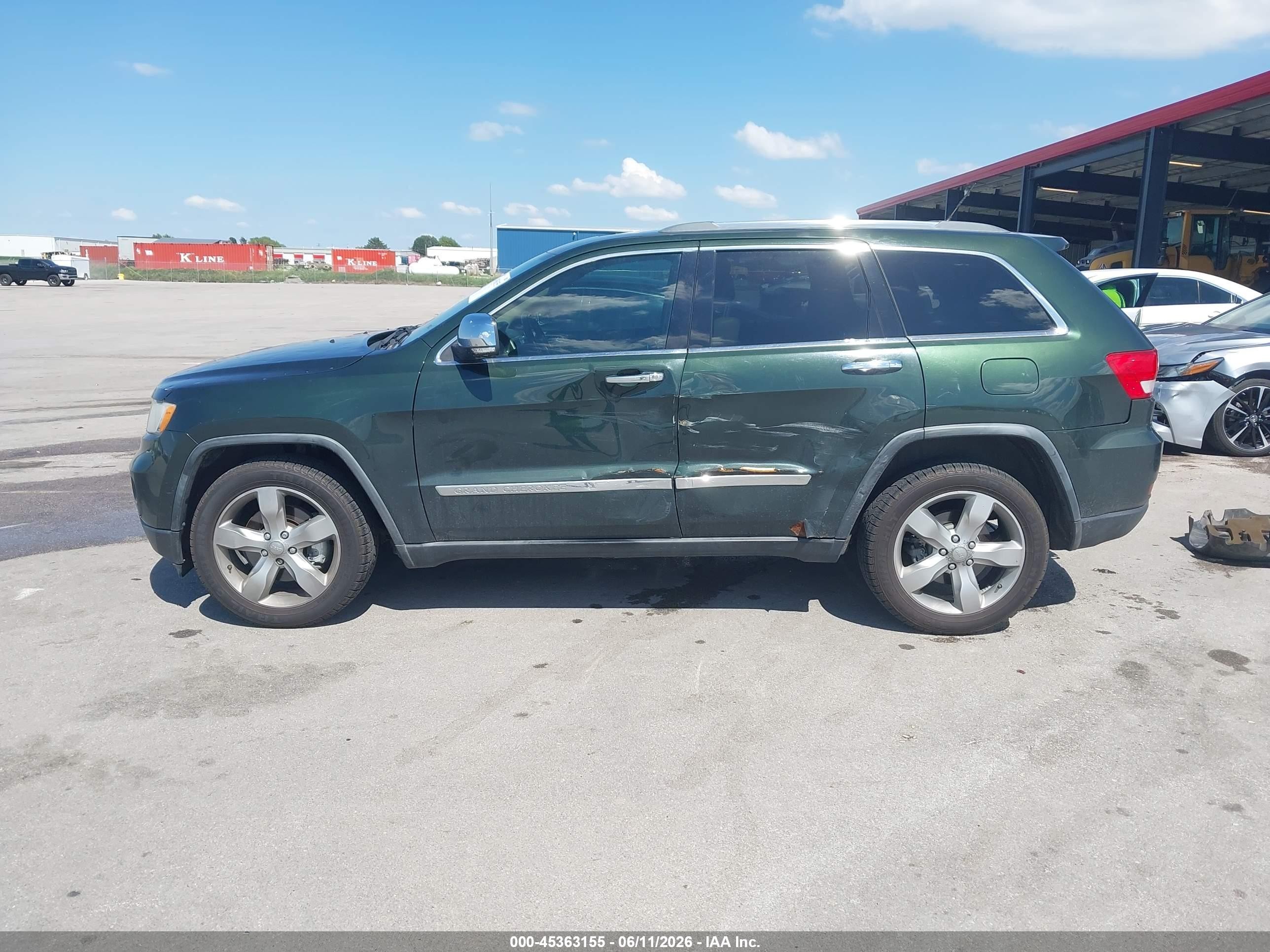 2011 Jeep Grand Cherokee Limited Green vin: 1J4RR5GT7BC547076