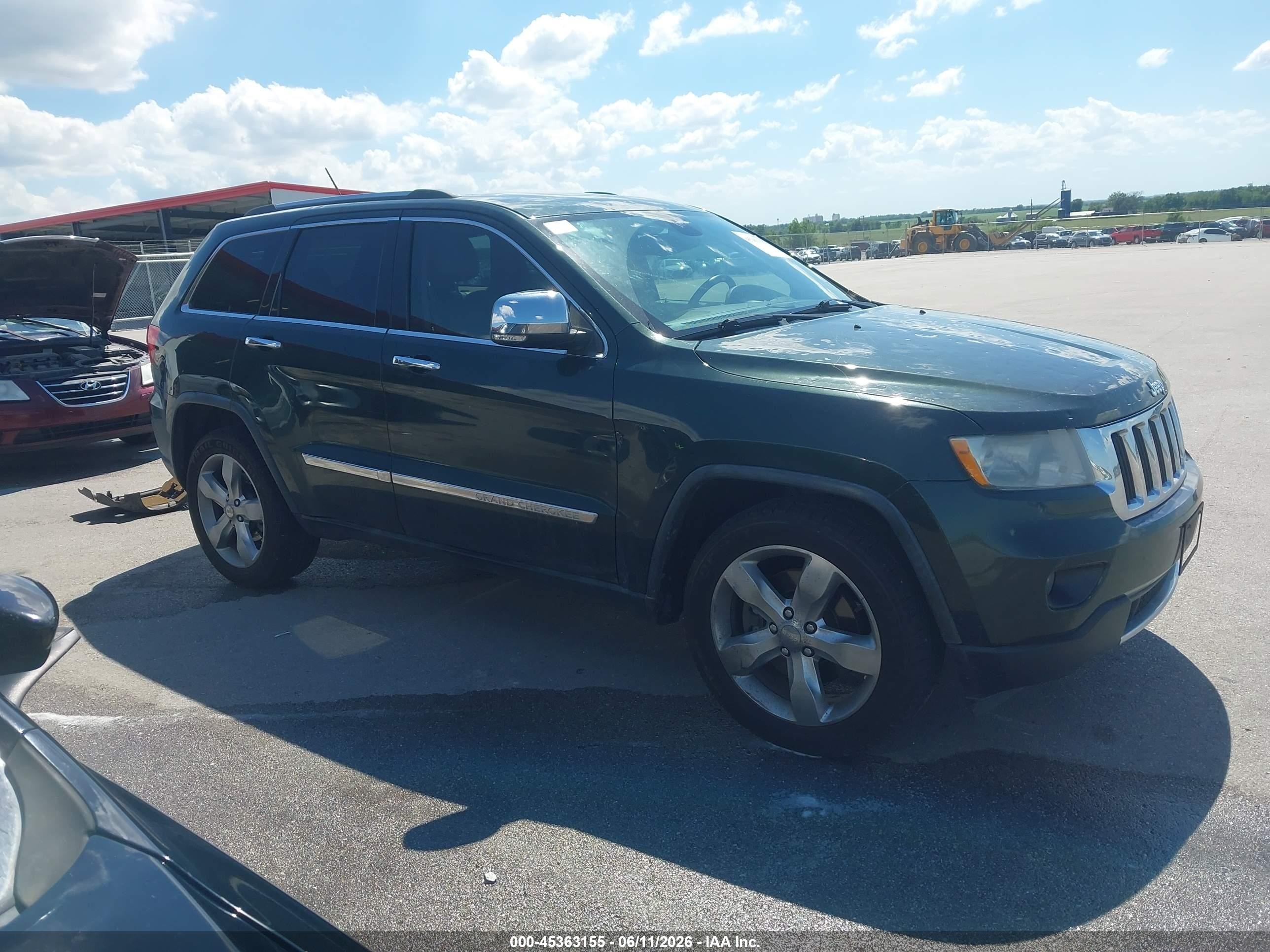 2011 Jeep Grand Cherokee Limited Green vin: 1J4RR5GT7BC547076