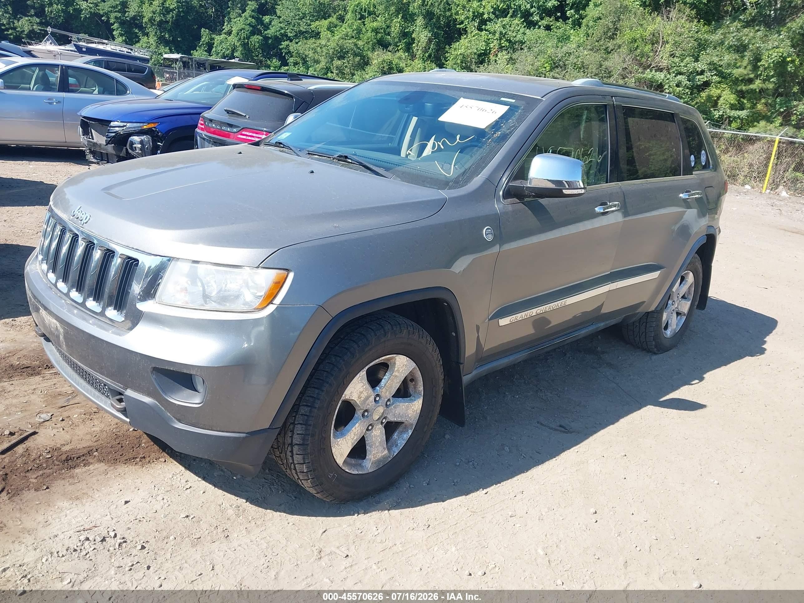2011 Jeep Grand Cherokee Limited Серый vin: 1J4RR5GT7BC574536