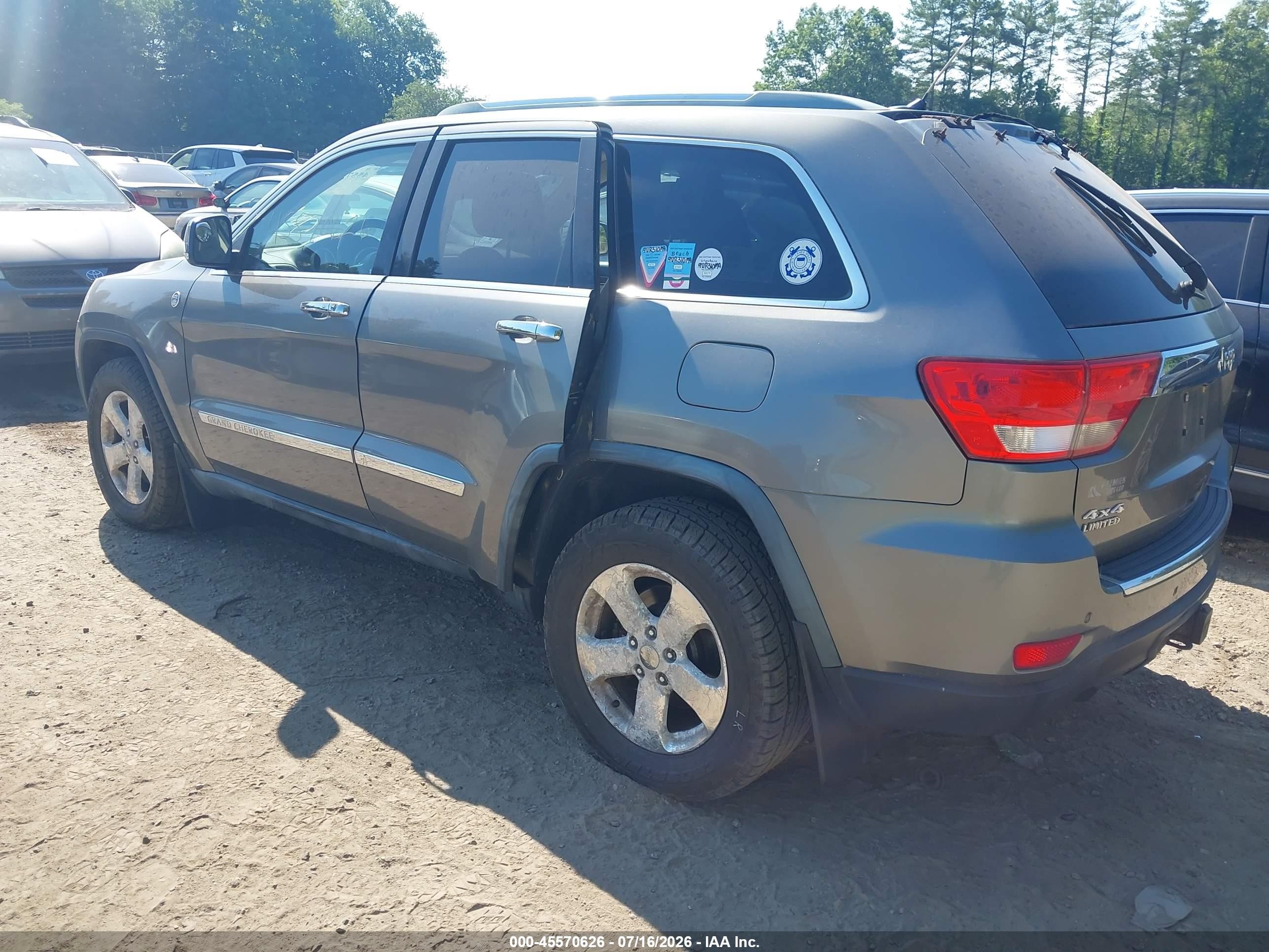 2011 Jeep Grand Cherokee Limited Серый vin: 1J4RR5GT7BC574536
