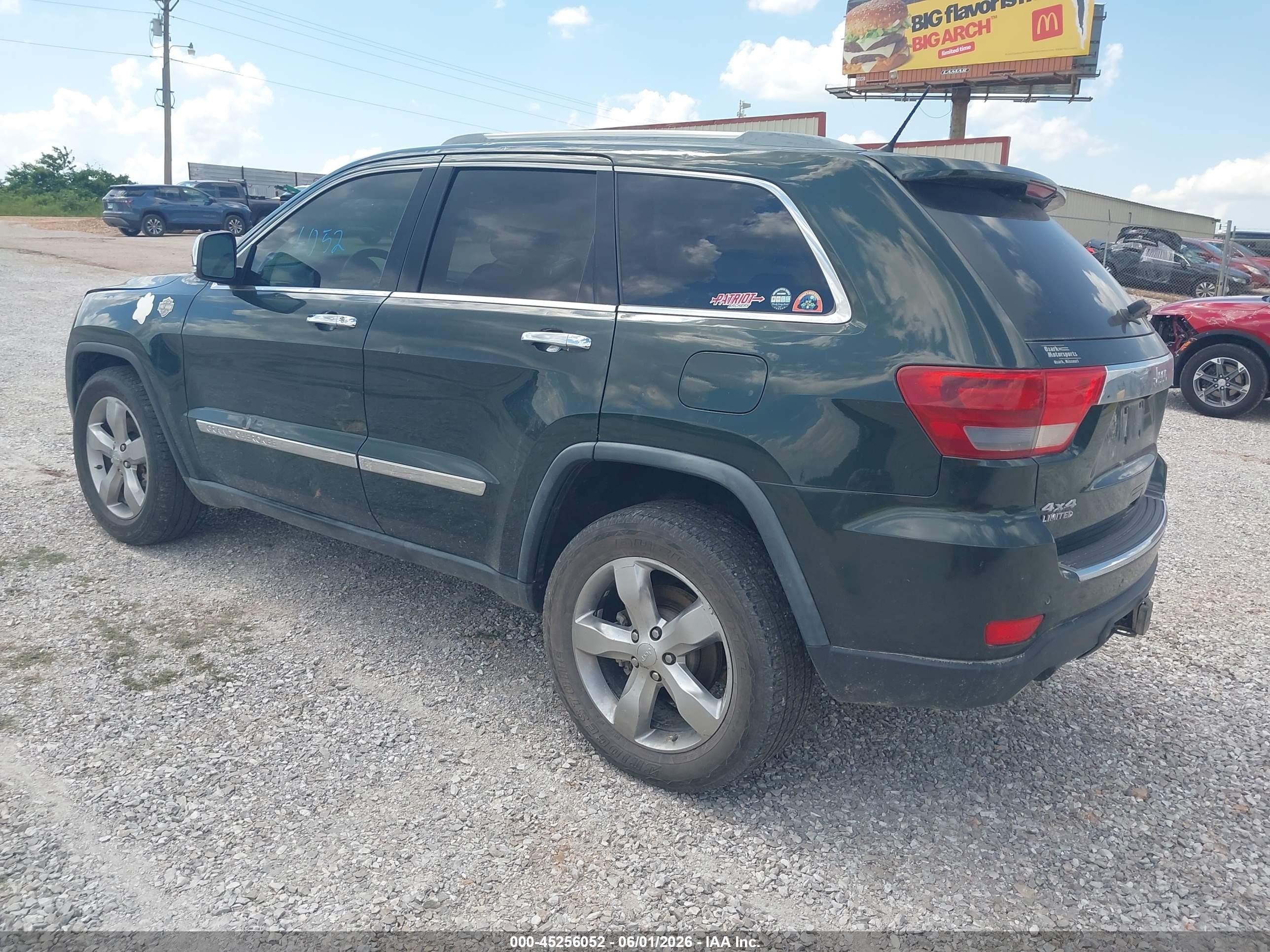 2011 Jeep Grand Cherokee Limited Green vin: 1J4RR5GT7BC619393